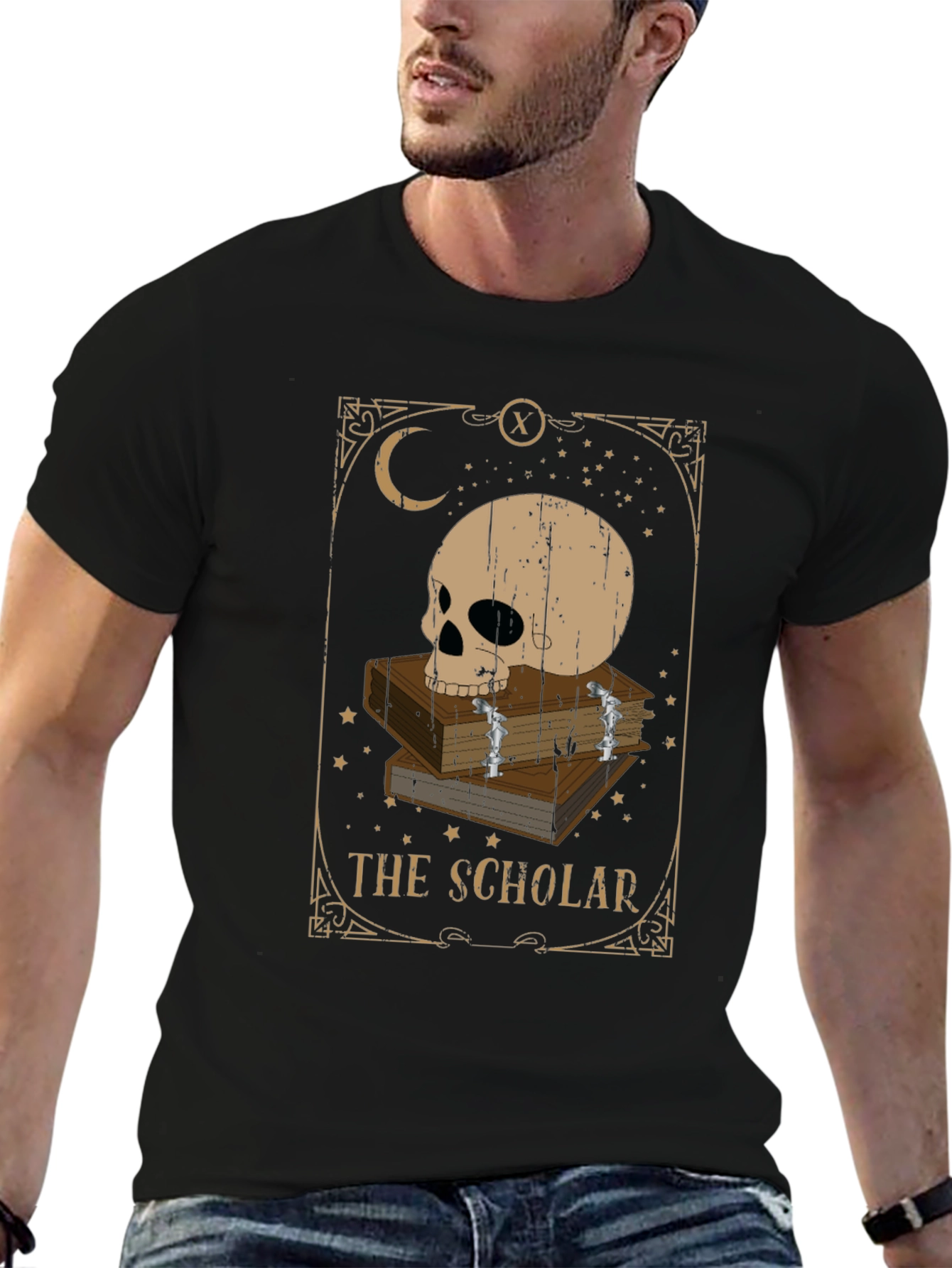 The Scholar Tarot Card Graphic T-Shirt