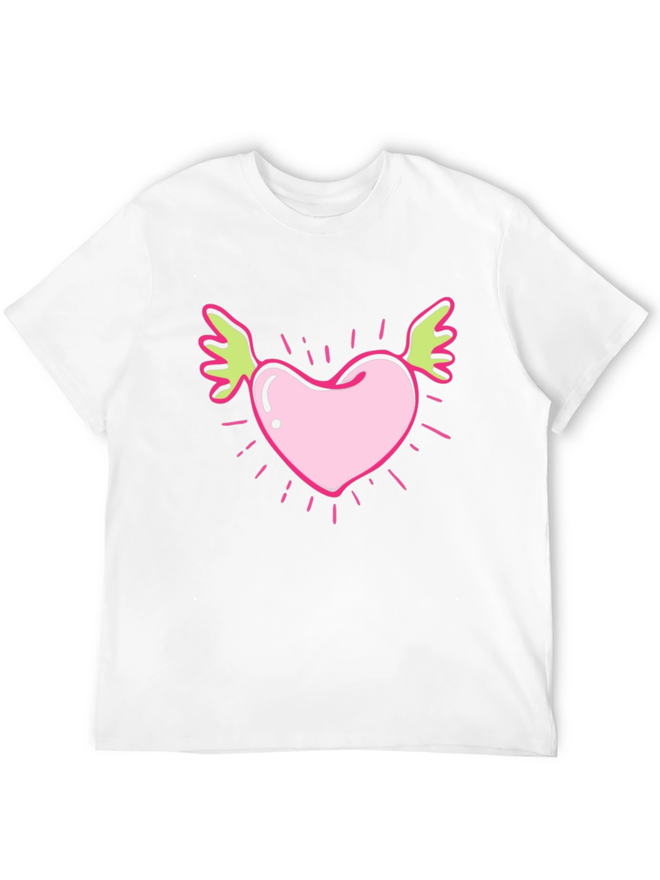 Winged Heart Graphic Tee - Black Cotton T-Shirt