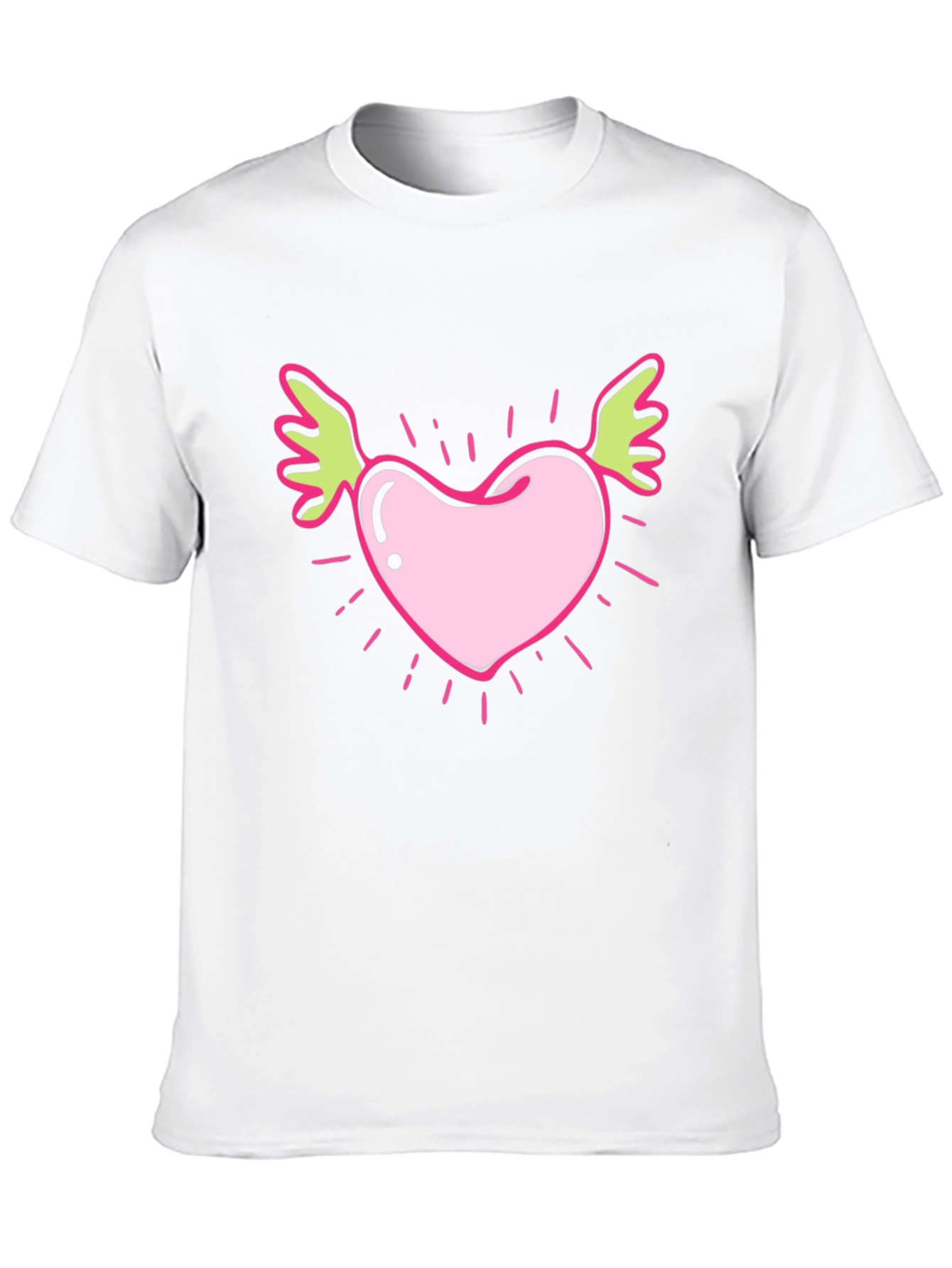 Winged Heart Graphic Tee - Black Cotton T-Shirt