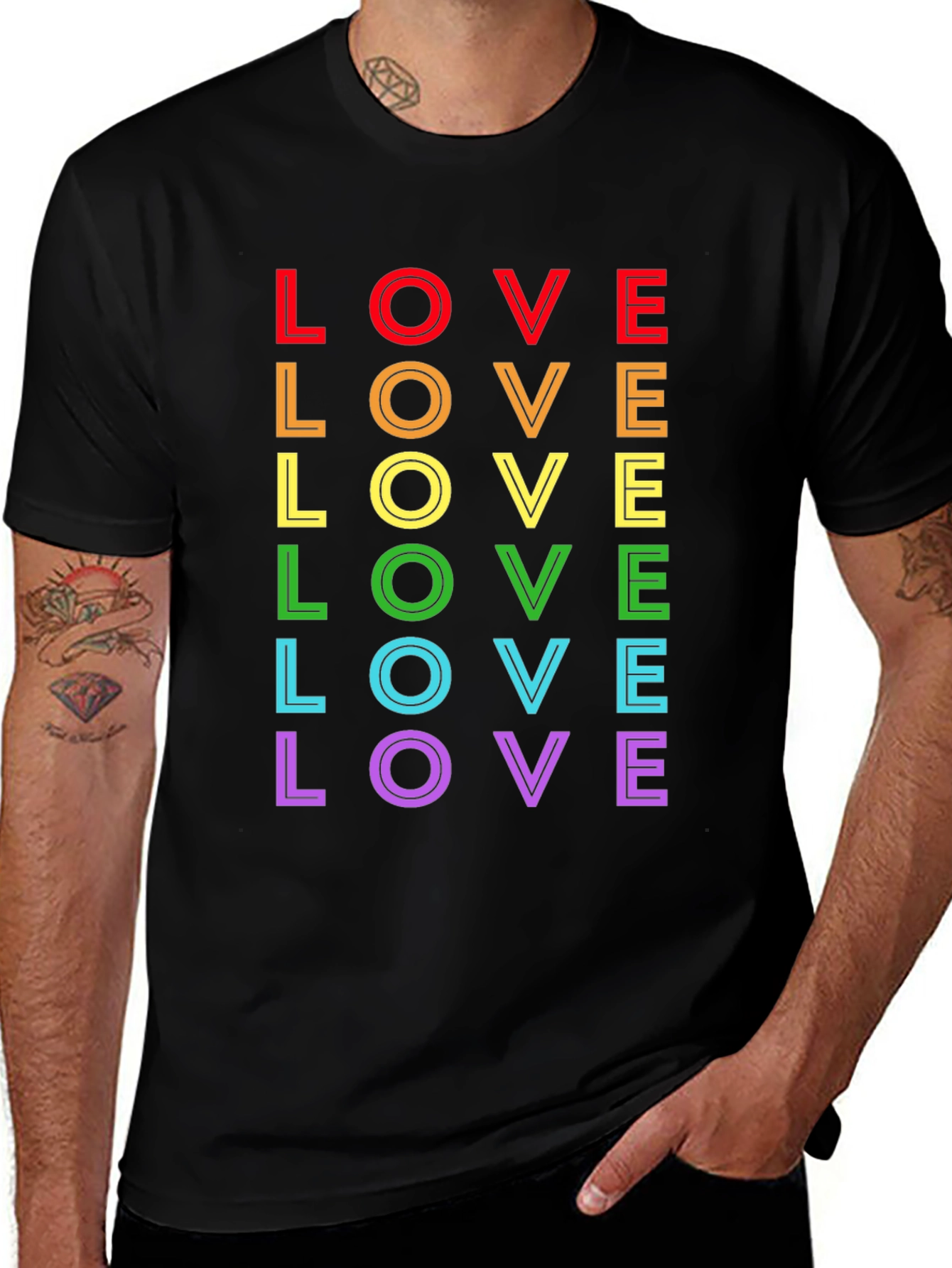 Rainbow LOVE Graphic Tee - Pride Edition