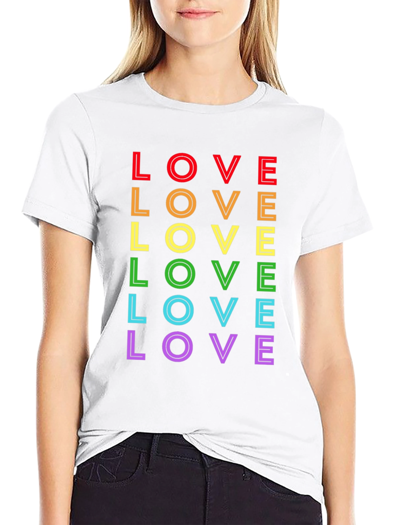 Rainbow LOVE Graphic Tee - Pride Edition
