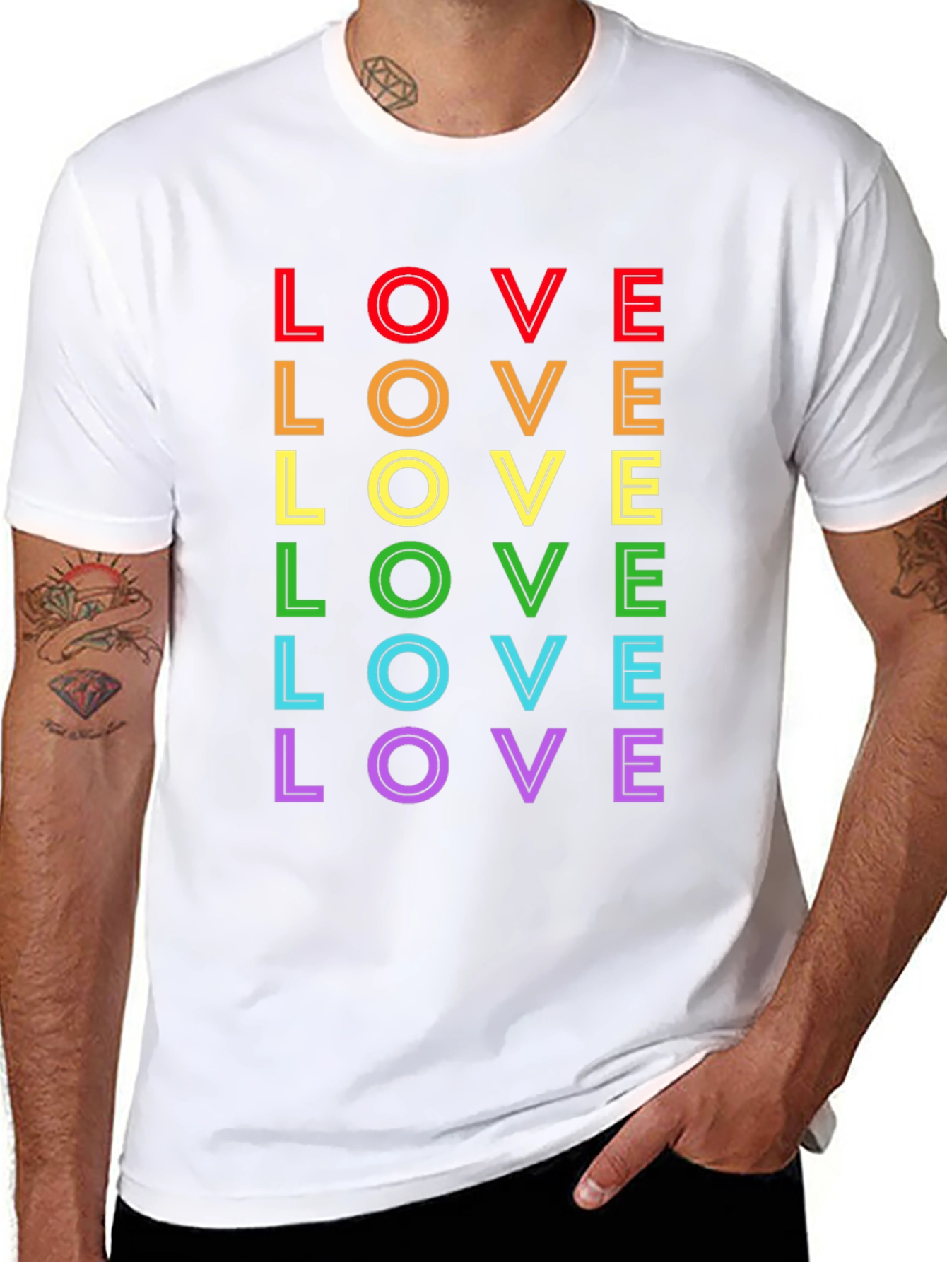 Rainbow LOVE Graphic Tee - Pride Edition