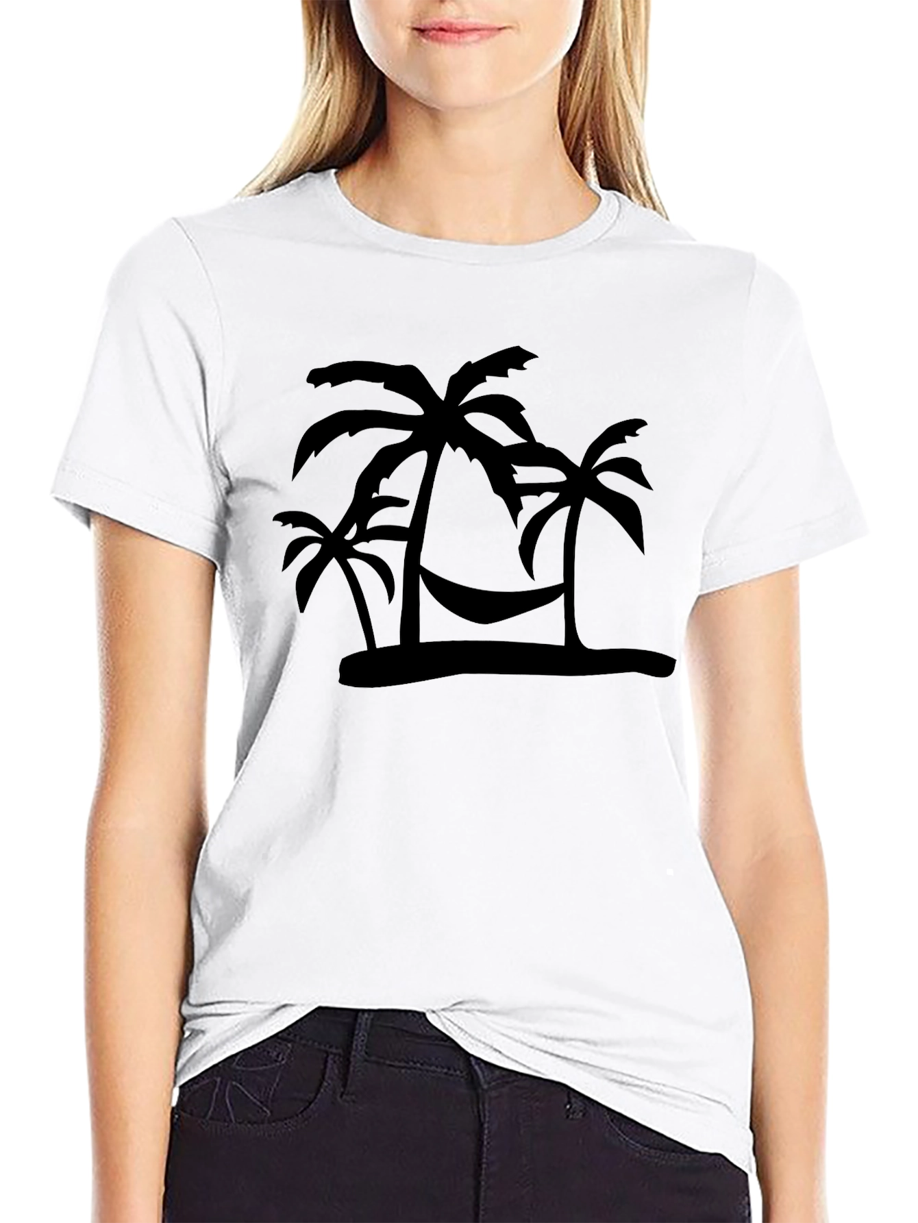 Tropical Palm Tree Hammock Mens T-Shirt