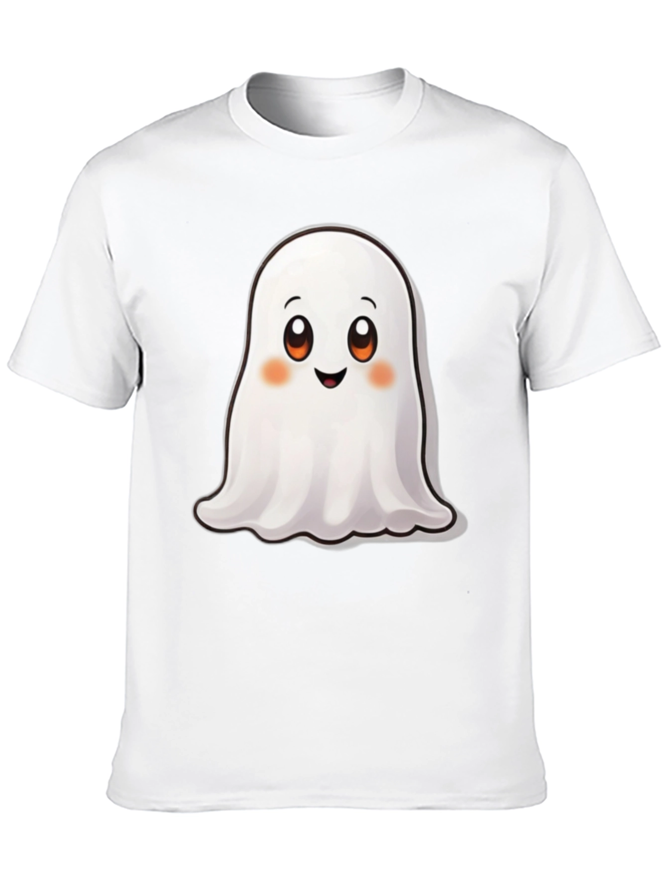 Cute Ghost Graphic Black T-Shirt