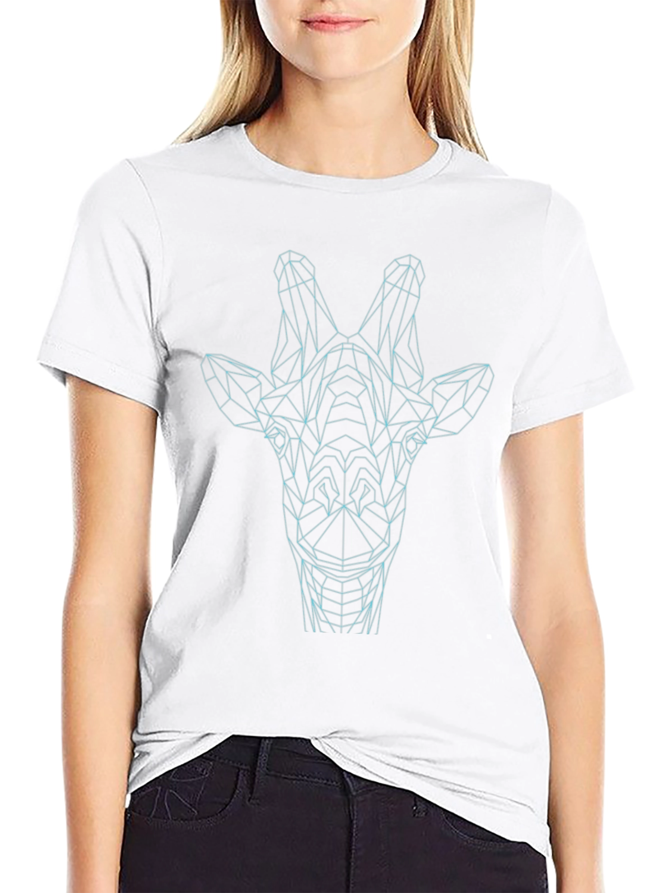 Geometric Giraffe Tee - Modern Art T-Shirt