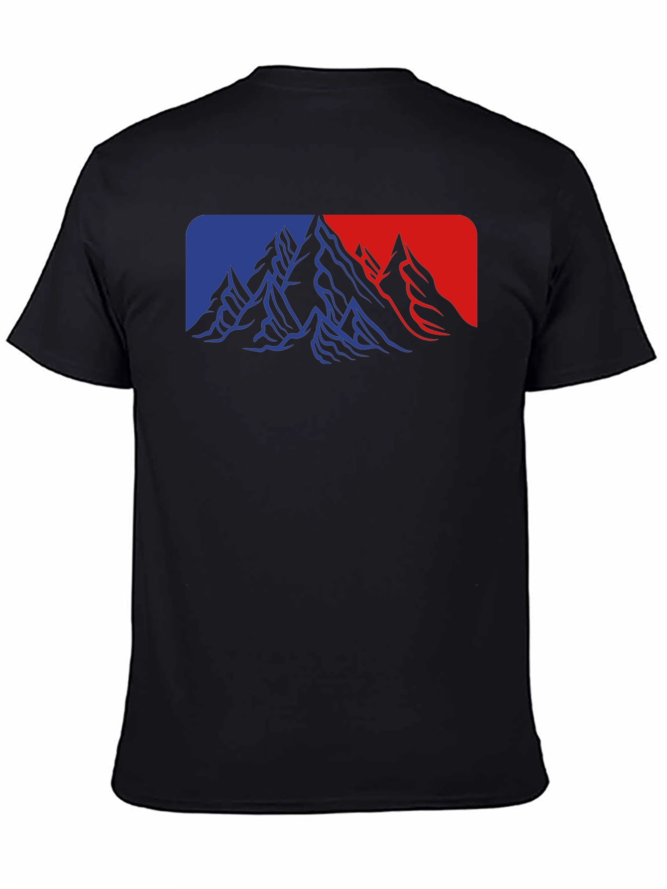 Mountain Peaks Graphic Tee - Black Casual Shirt