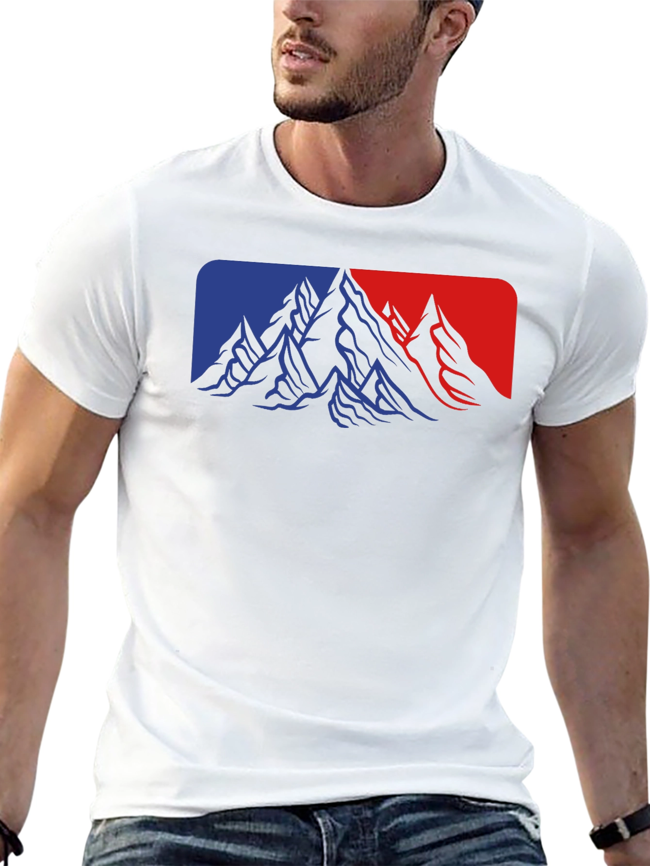 Mountain Peaks Graphic Tee - Black Casual Shirt