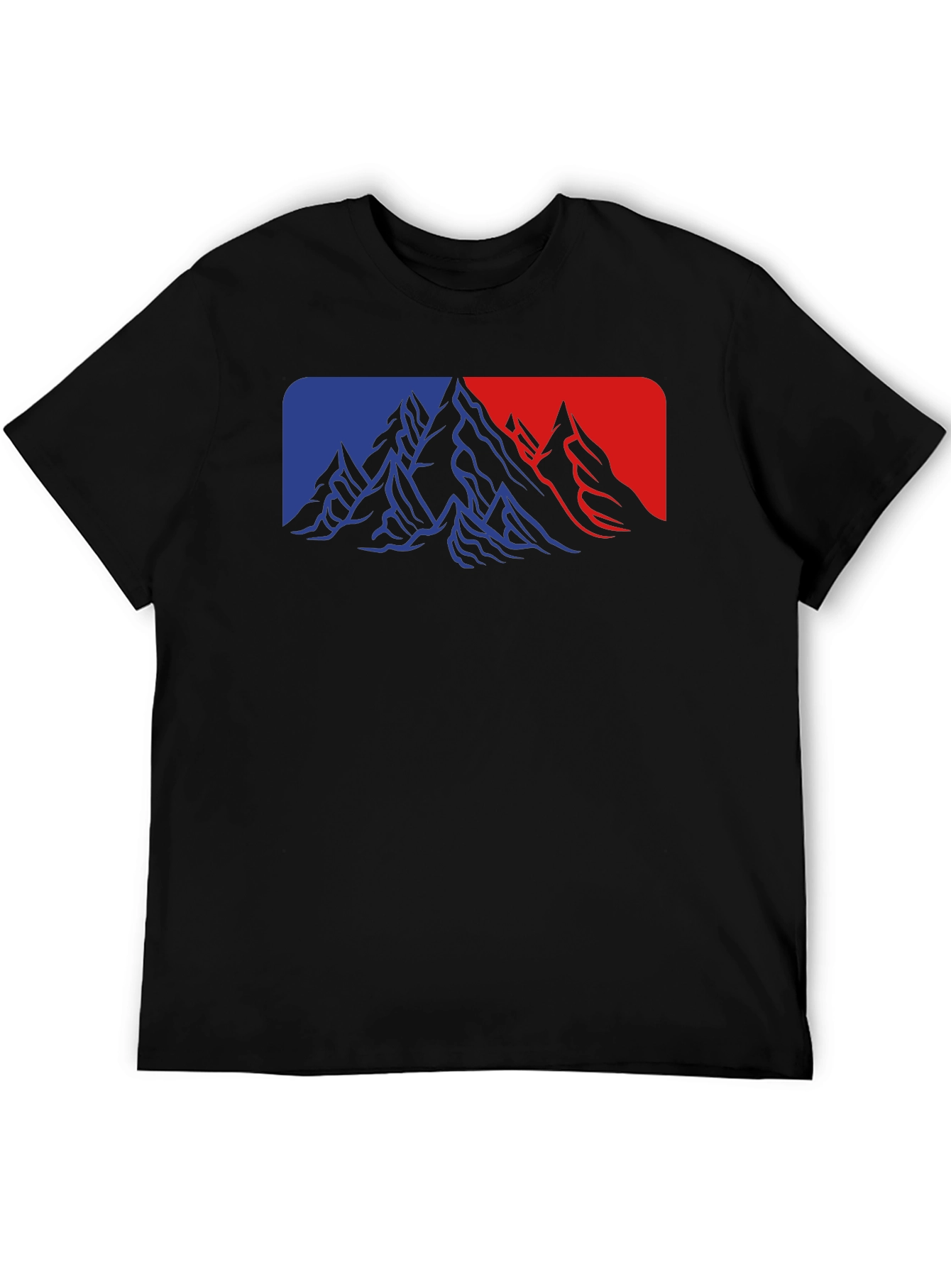Mountain Peaks Graphic Tee - Black Casual Shirt