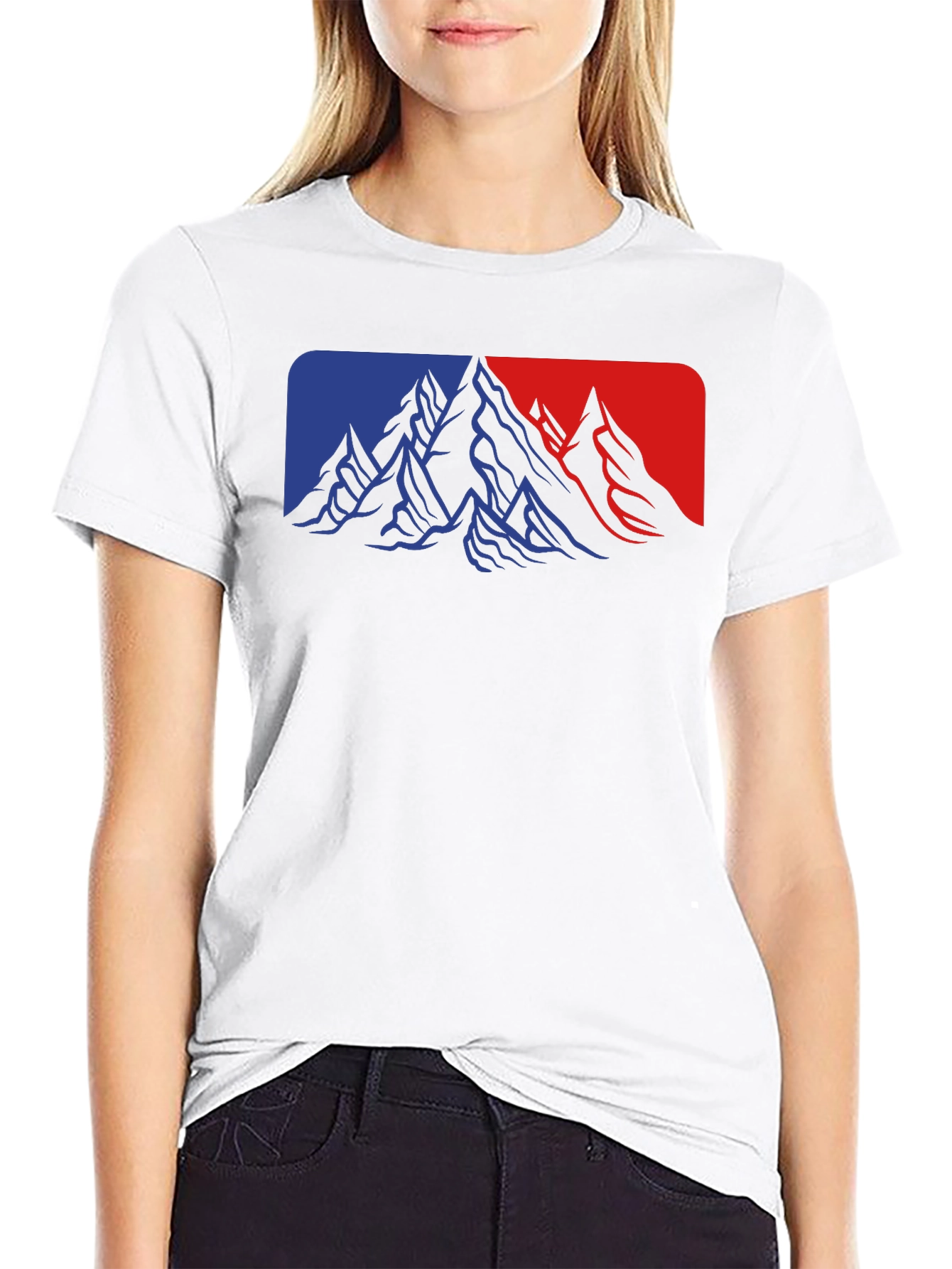 Mountain Peaks Graphic Tee - Black Casual Shirt