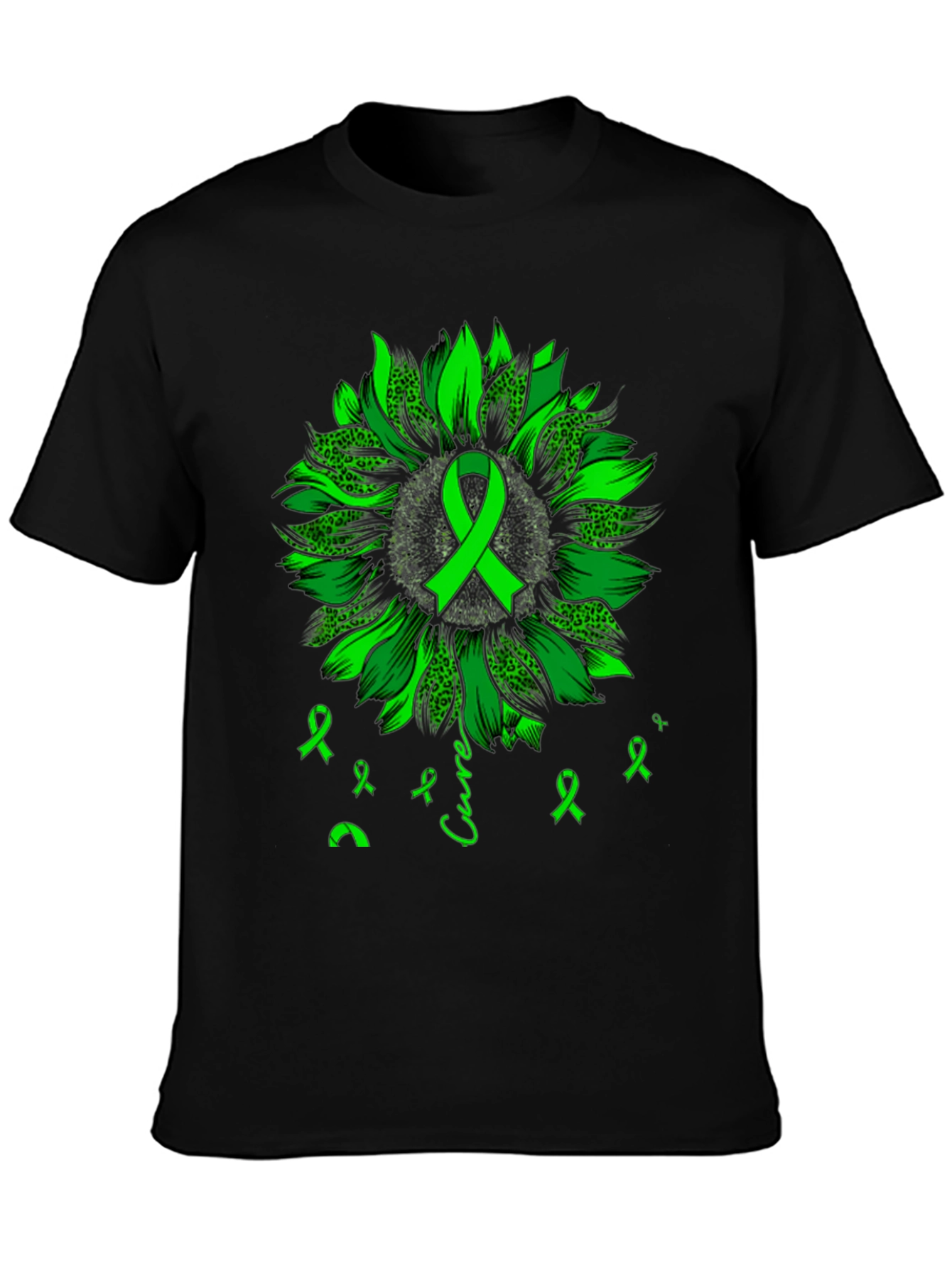 Green Ribbon Sunflower Awareness T-Shirt