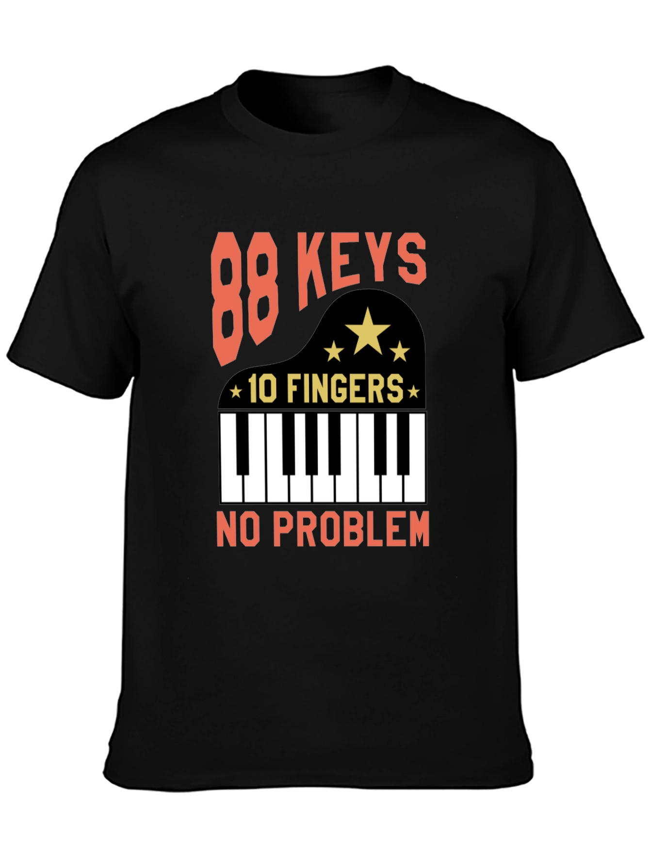 88 Keys 10 Fingers T-Shirt - Piano Player Tee