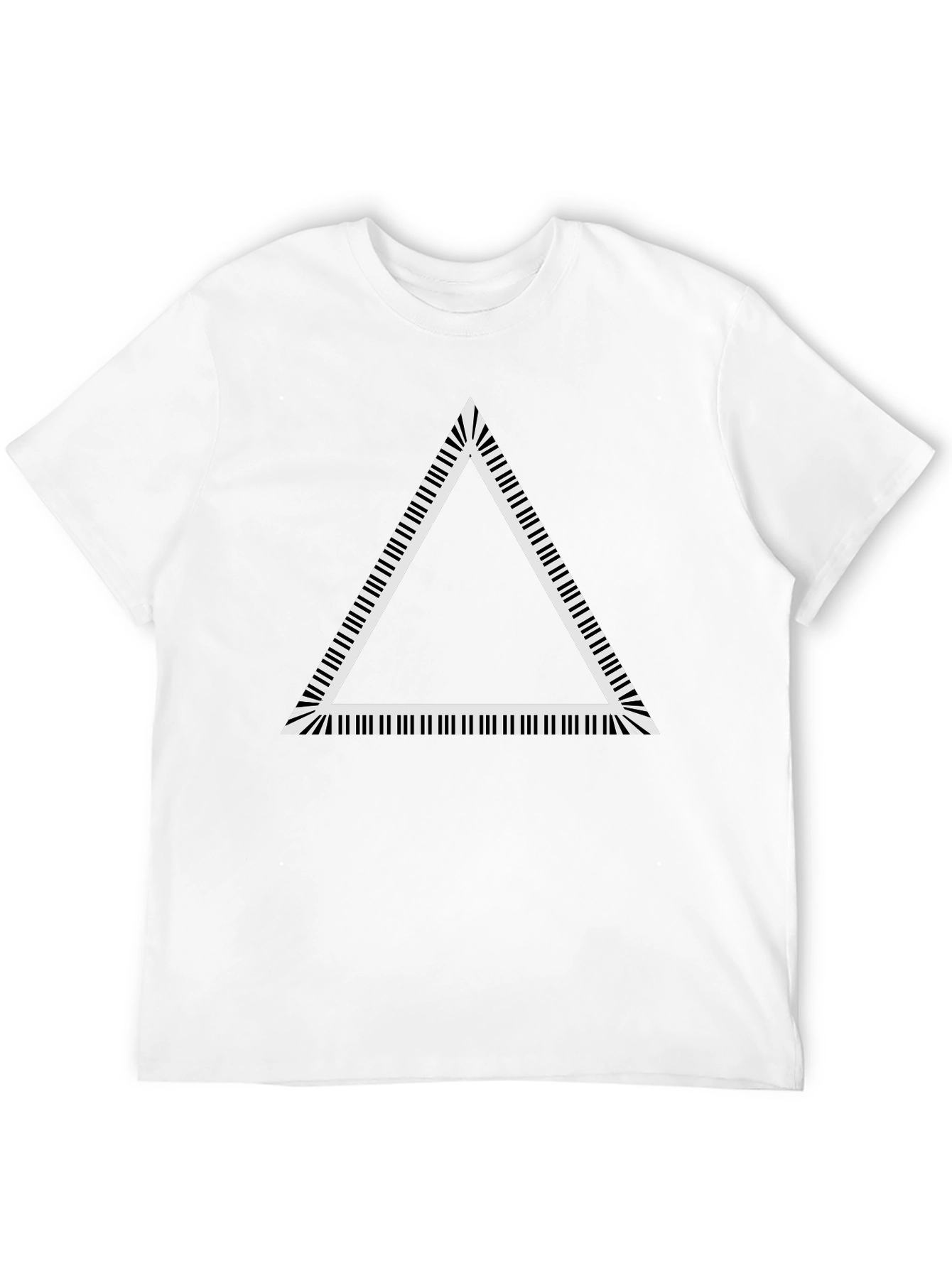 Piano Key Triangle Graphic Tee - Black