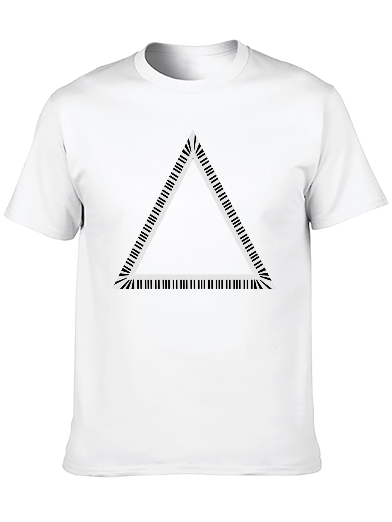 Piano Key Triangle Graphic Tee - Black