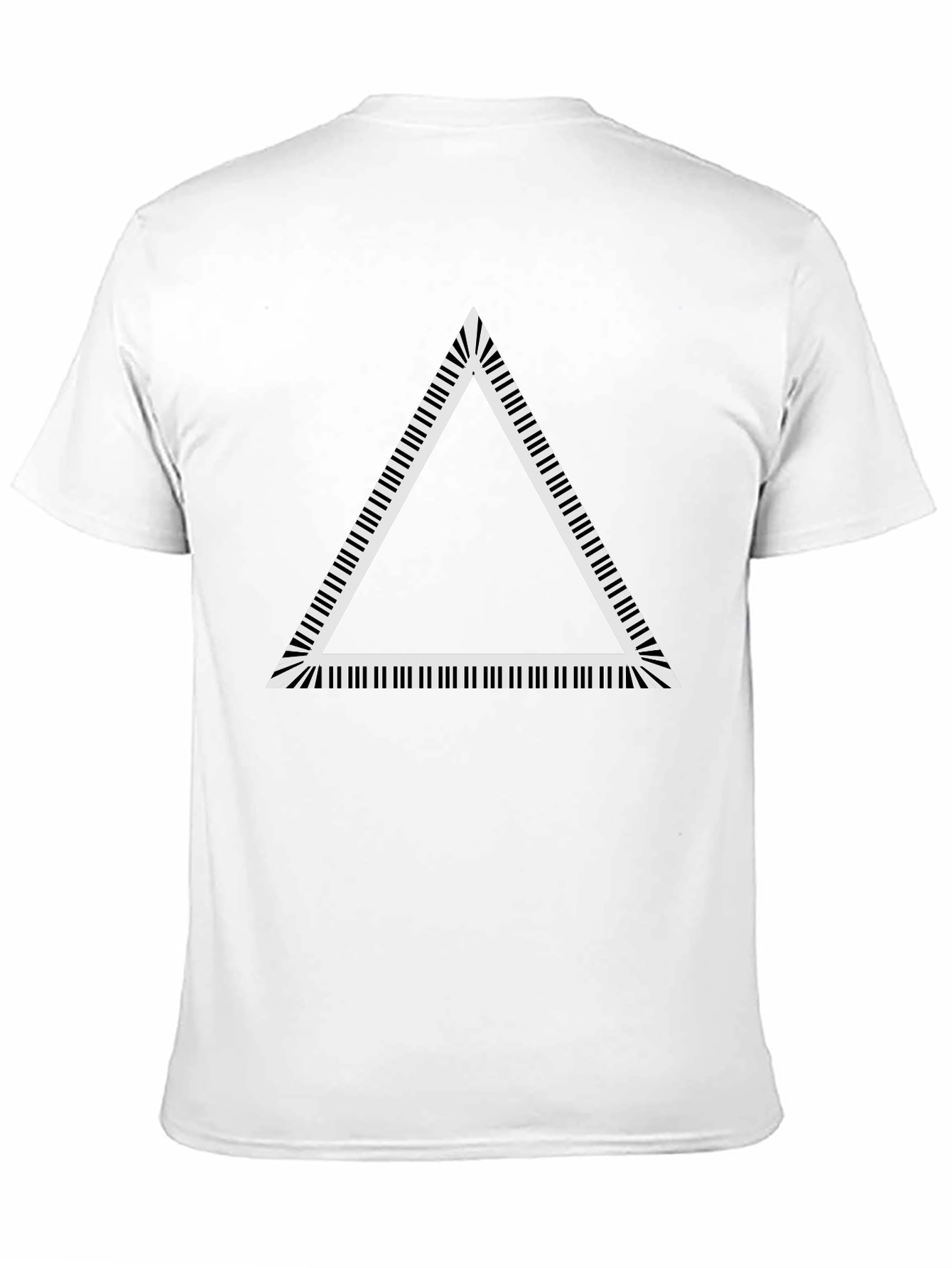 Piano Key Triangle Graphic Tee - Black