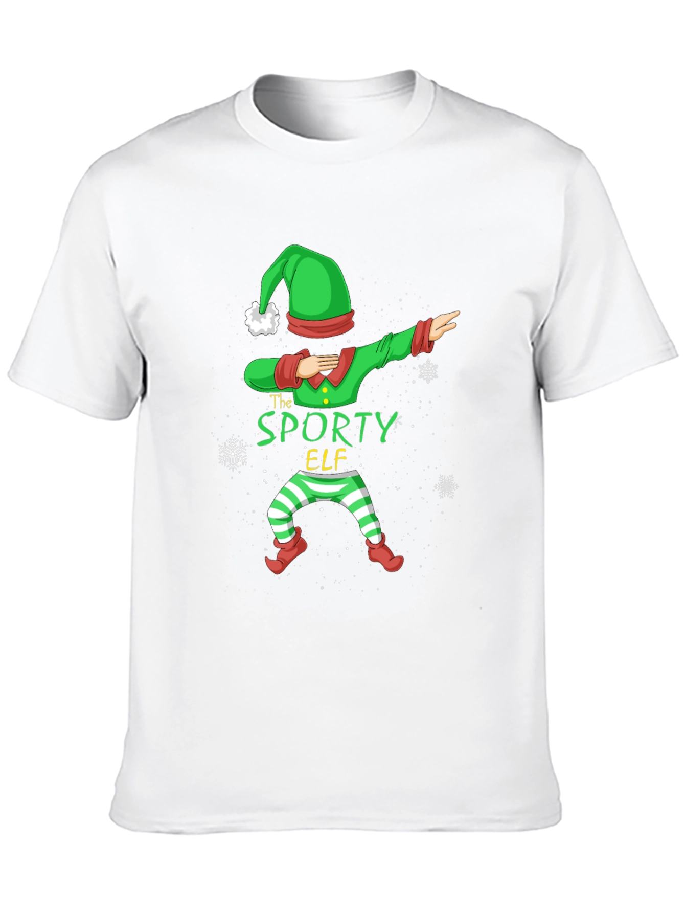 Sporty Elf Dabbing Christmas T-Shirt