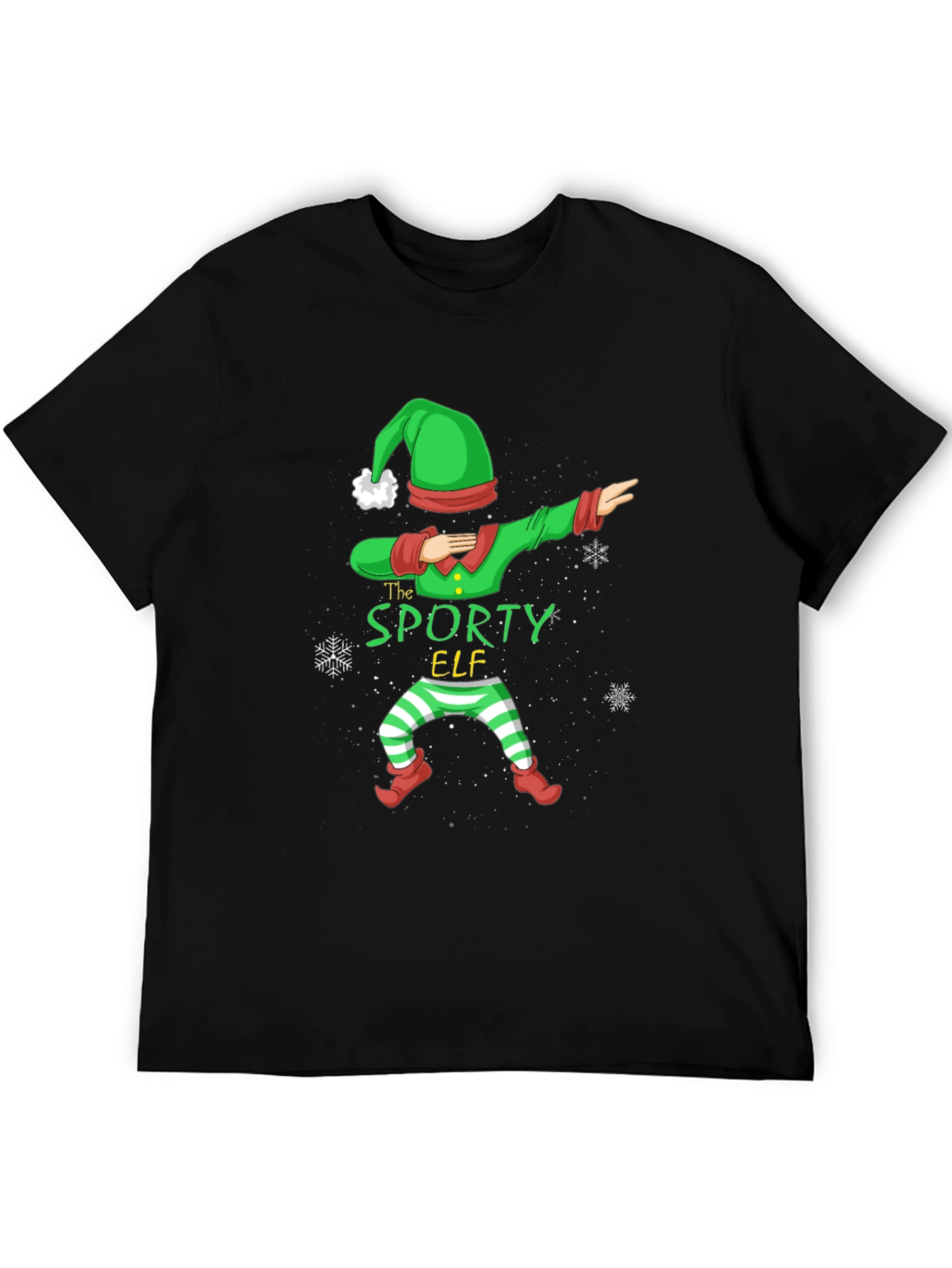 Sporty Elf Dabbing Christmas T-Shirt