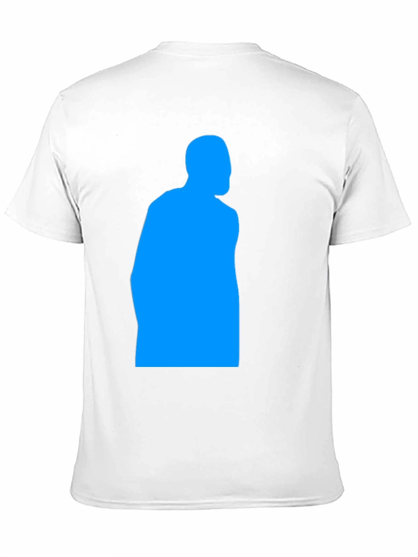 Mens Black T-Shirt - Blue Silhouette Design