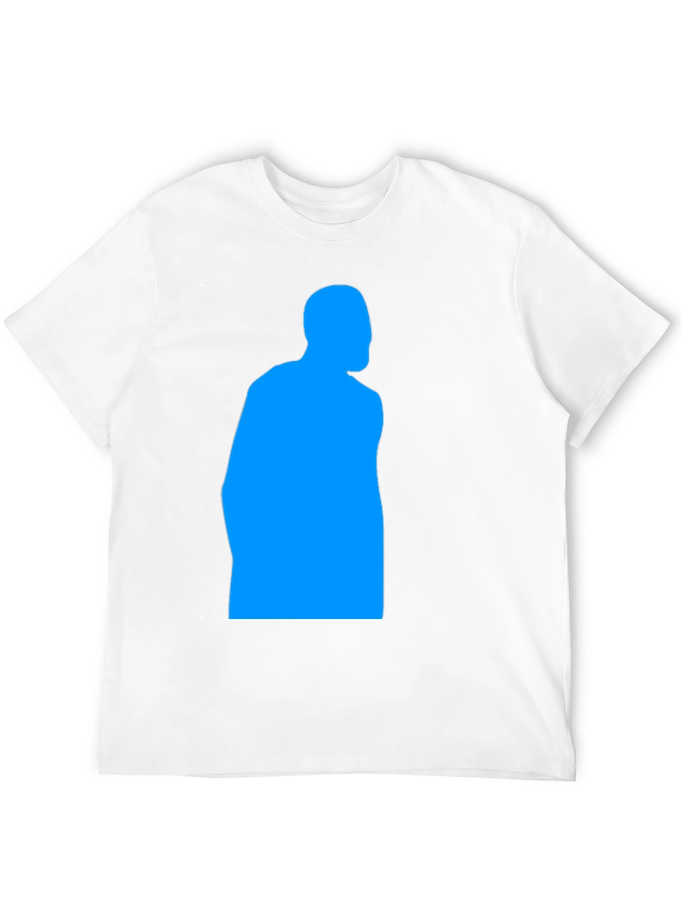 Mens Black T-Shirt - Blue Silhouette Design