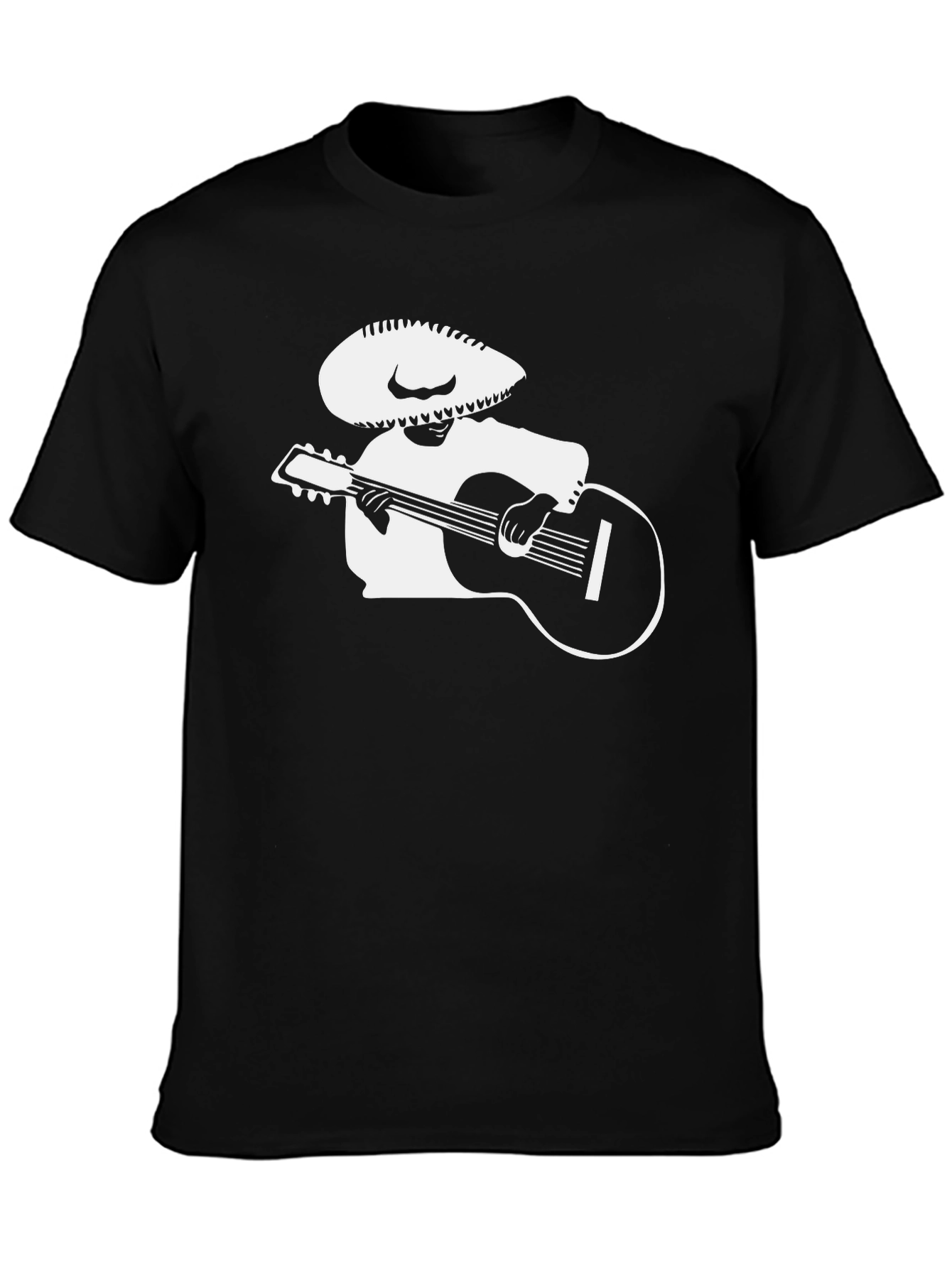 Mariachi Musician Graphic Tee - Black