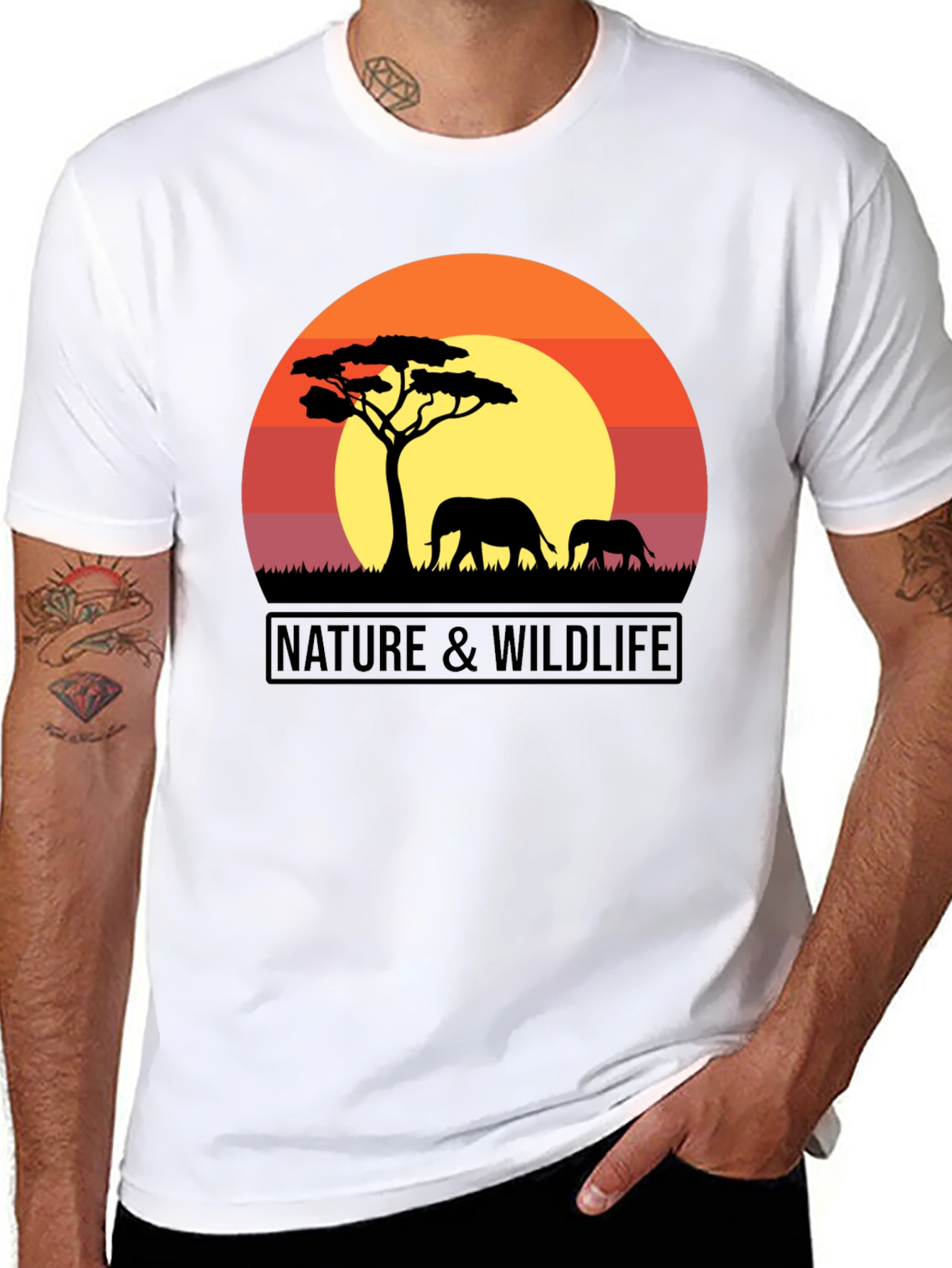 Nature & Wildlife Sunset Graphic T-Shirt