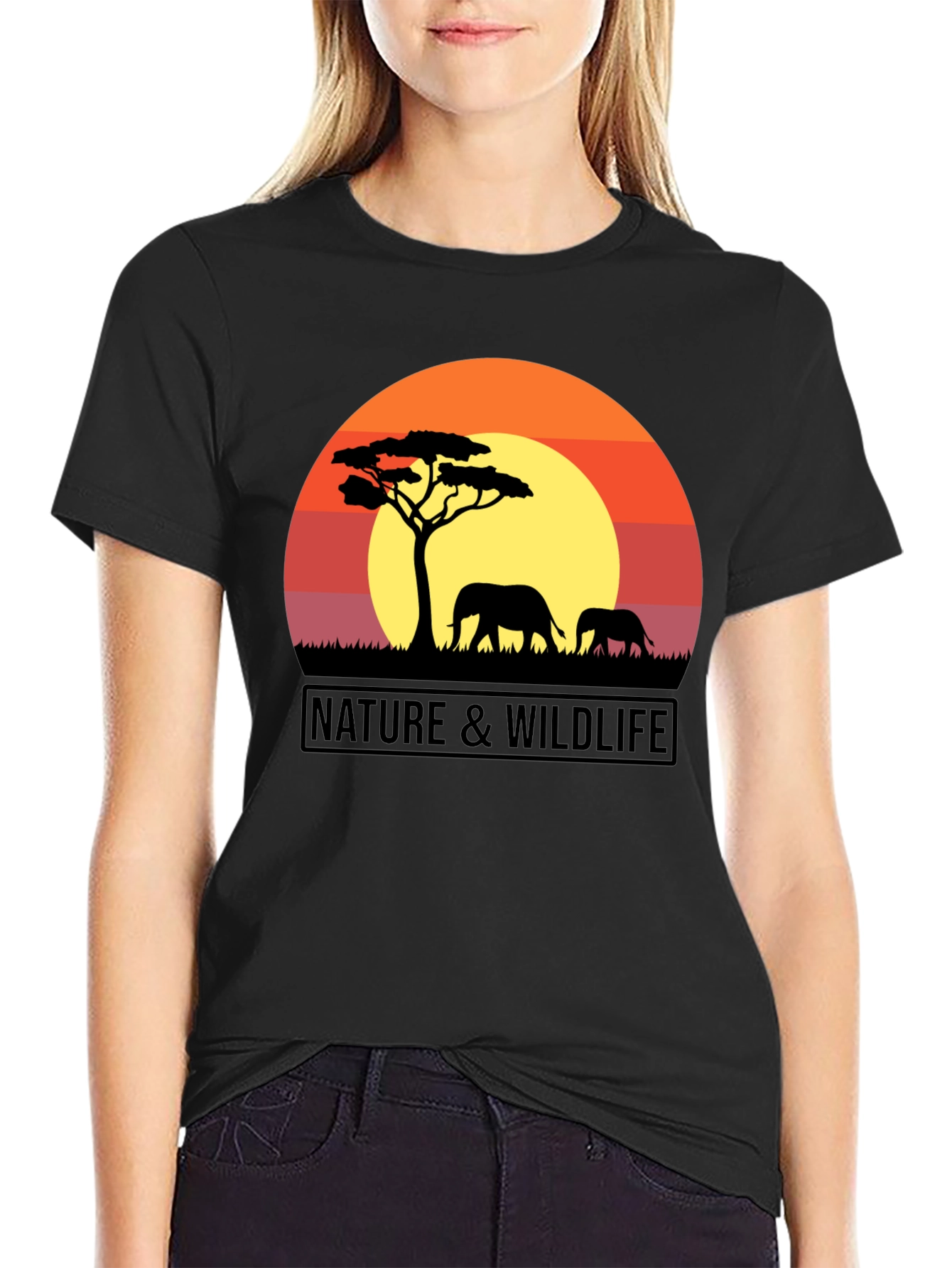 Nature & Wildlife Sunset Graphic T-Shirt