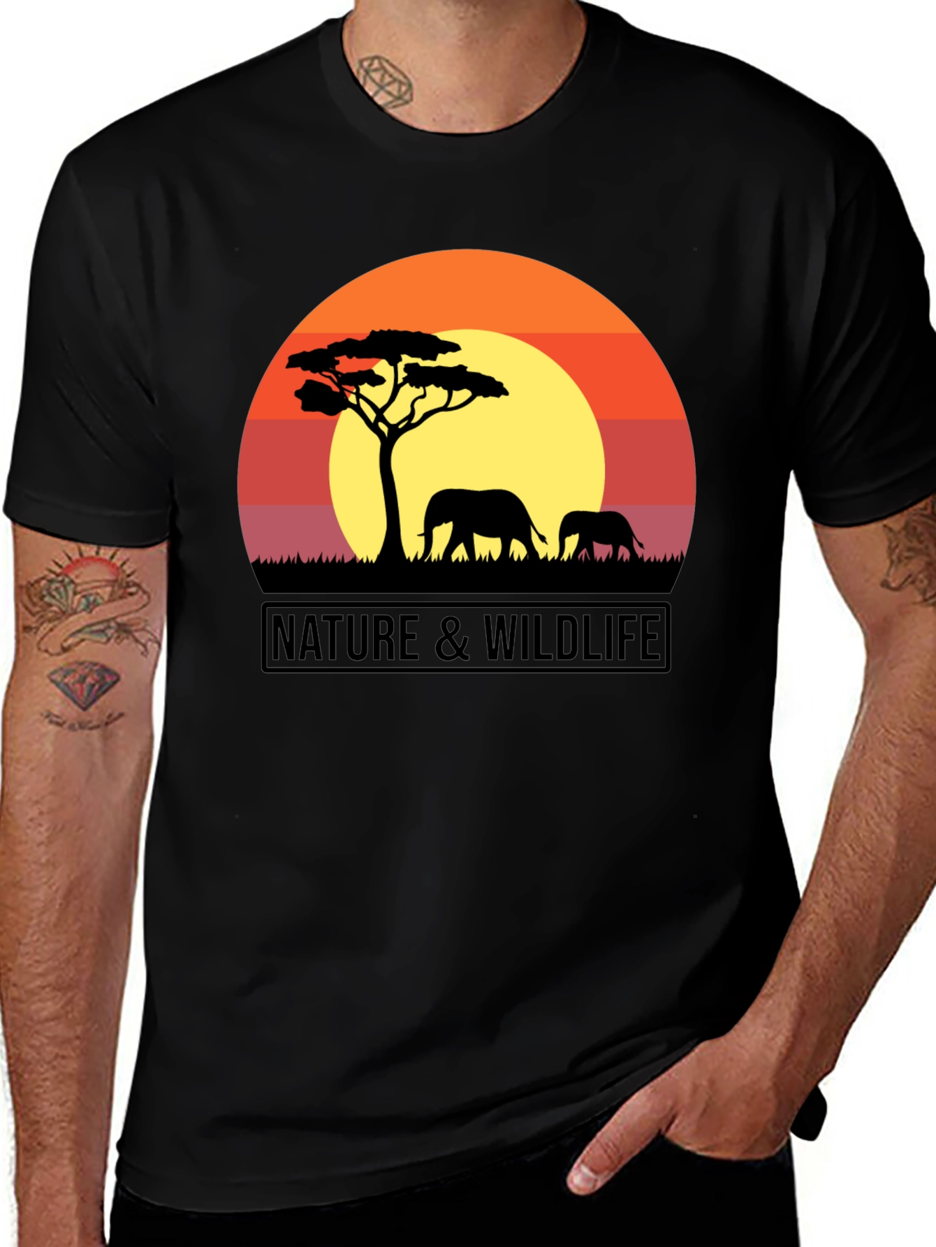 Nature & Wildlife Sunset Graphic T-Shirt