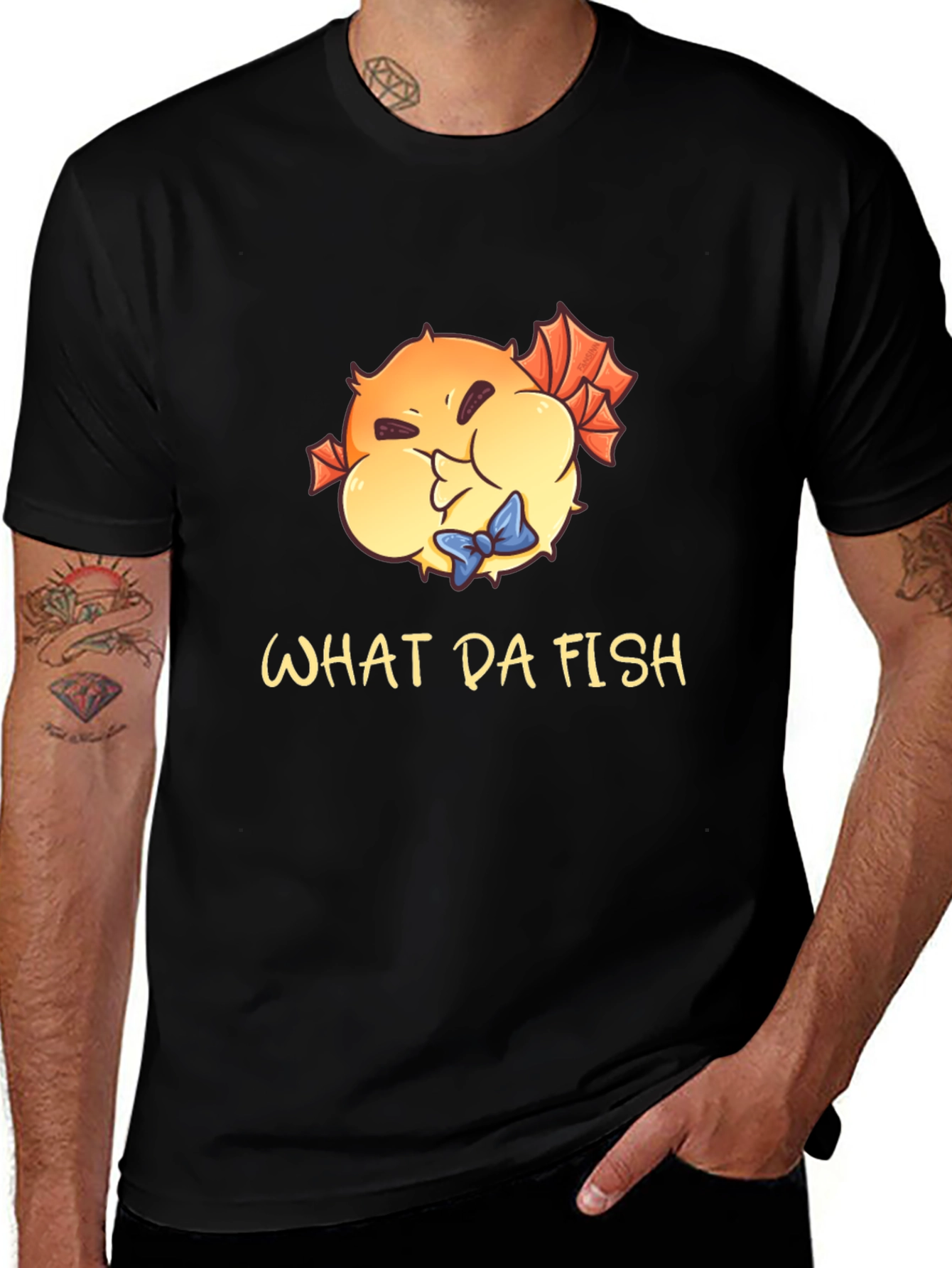 What Da Fish T-Shirt - Funny Pufferfish Tee
