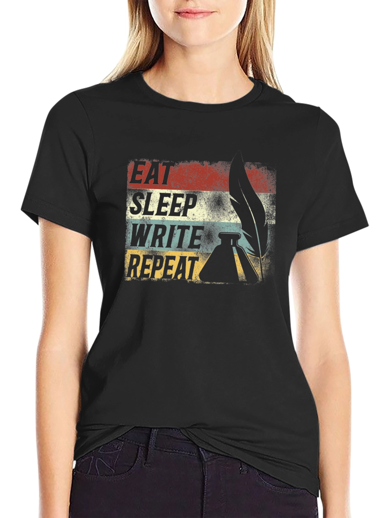 Eat Sleep Write Repeat T-Shirt - Writers Life Tee