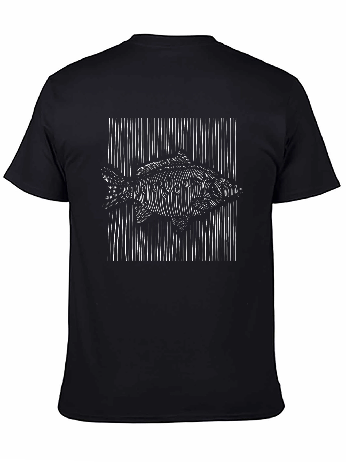 Black Fish Graphic Tee - Stylish Mens T-Shirt