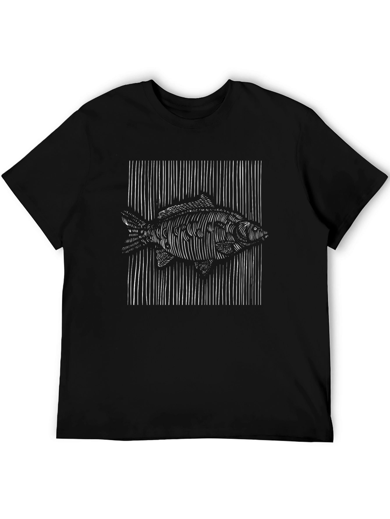 Black Fish Graphic Tee - Stylish Mens T-Shirt