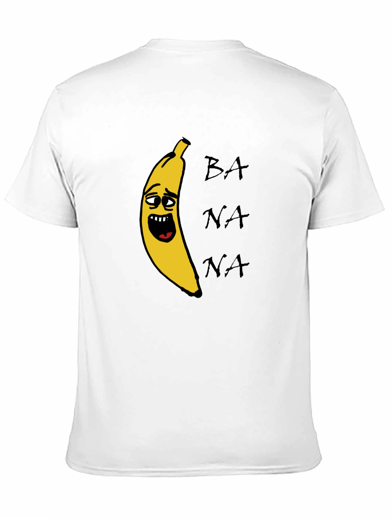 Banana Graphic Print Black T-Shirt