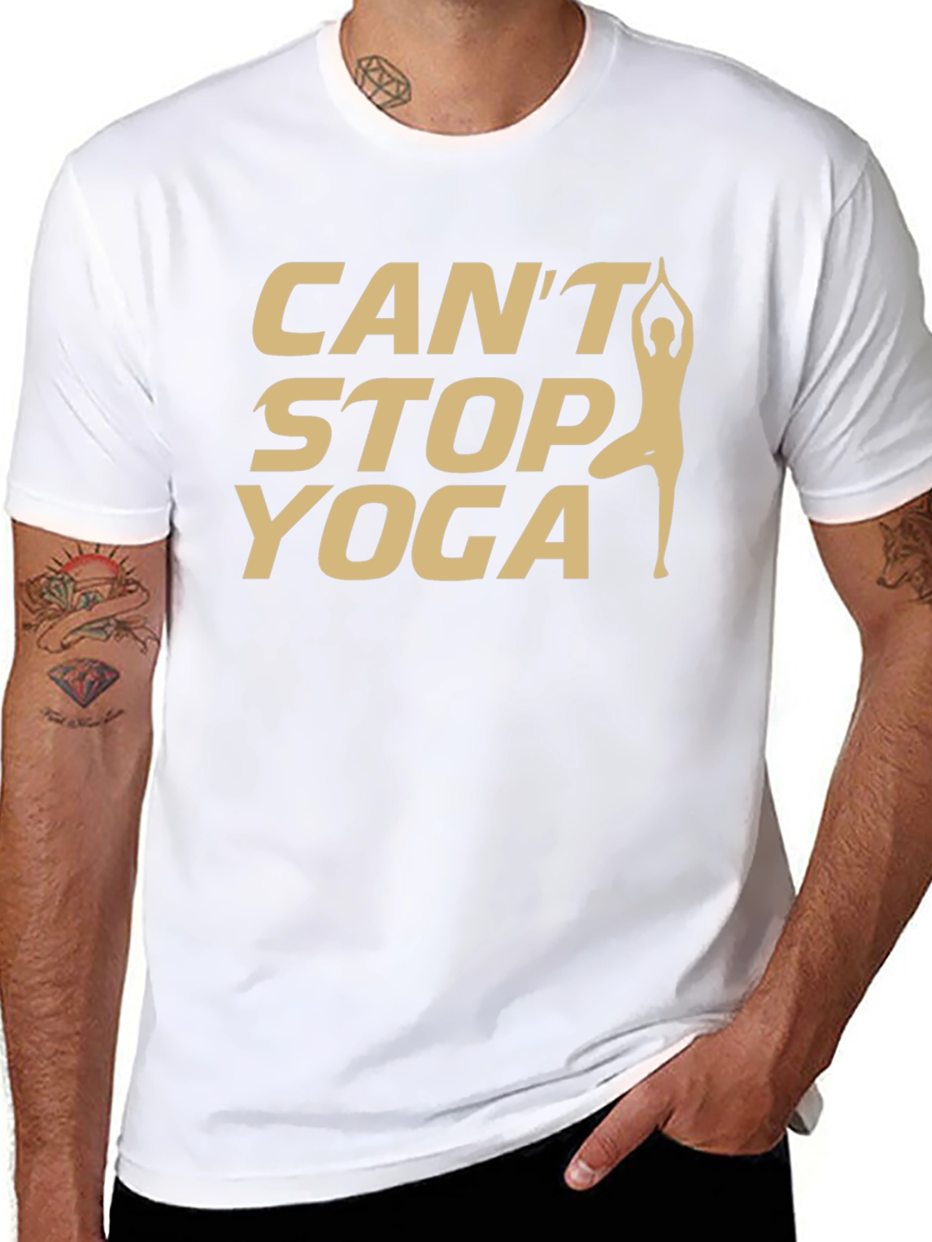 Cant Stop Yoga T-Shirt - Black Cotton Tee