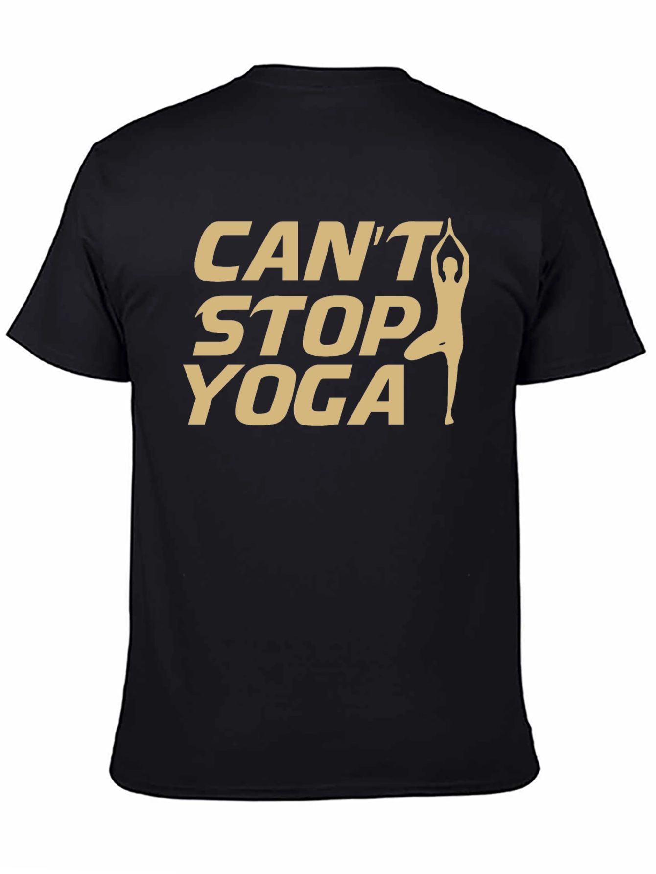 Cant Stop Yoga T-Shirt - Black Cotton Tee