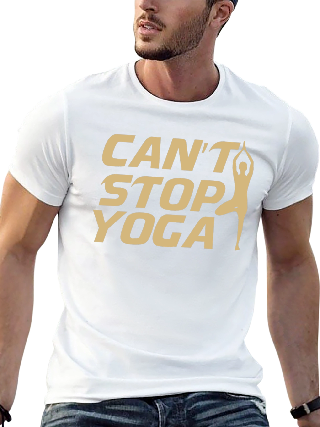 Cant Stop Yoga T-Shirt - Black Cotton Tee