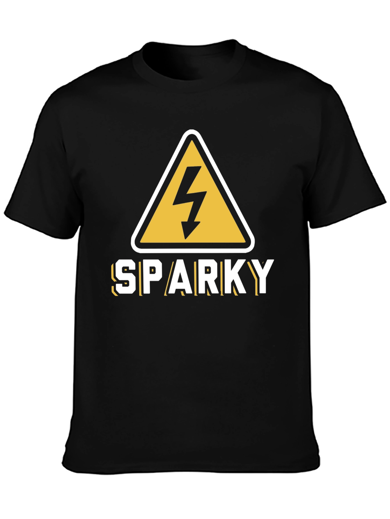 Sparky Electricity Warning T-Shirt - Black