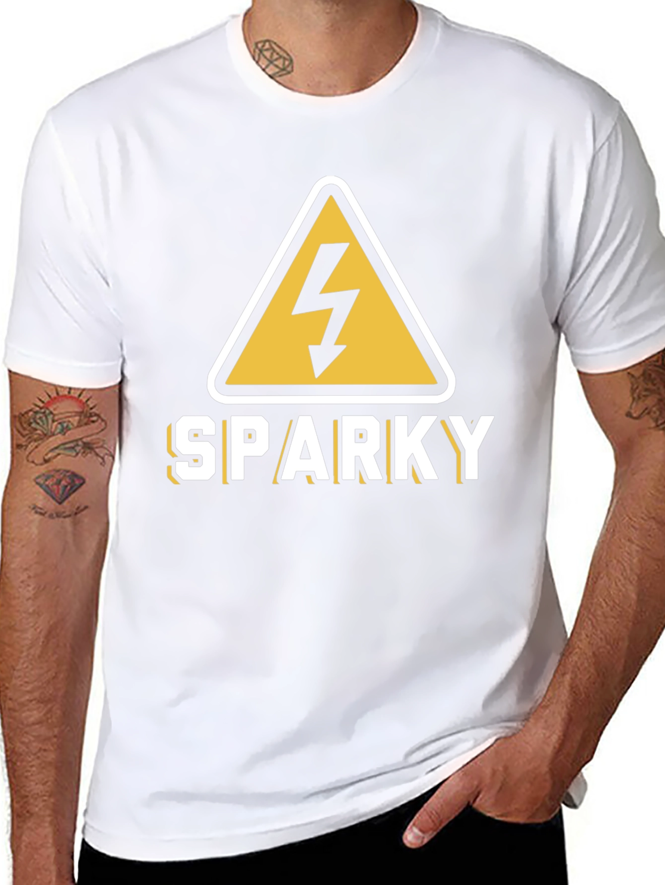 Sparky Electricity Warning T-Shirt - Black