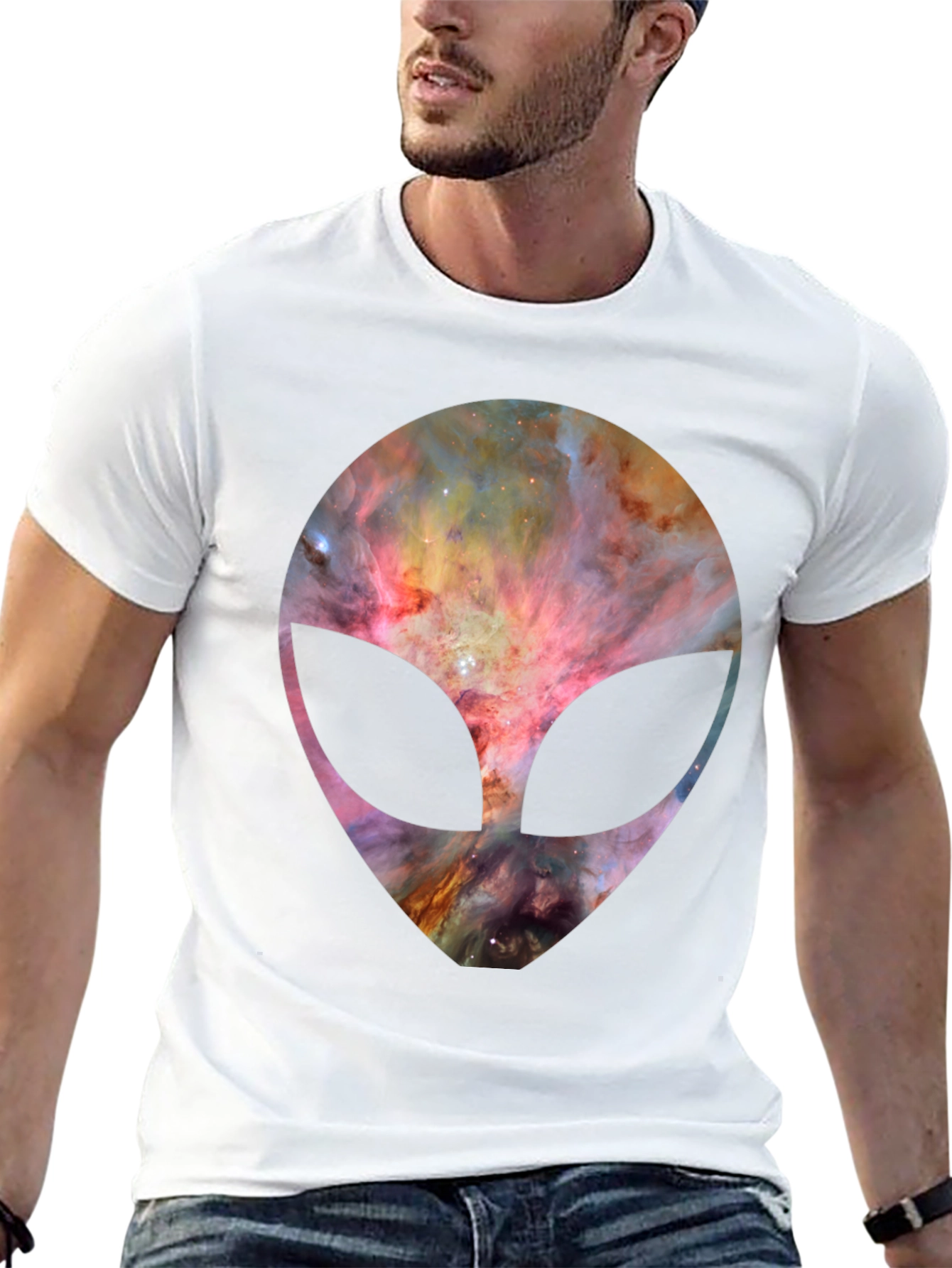 Galaxy Alien Graphic Tee - Black