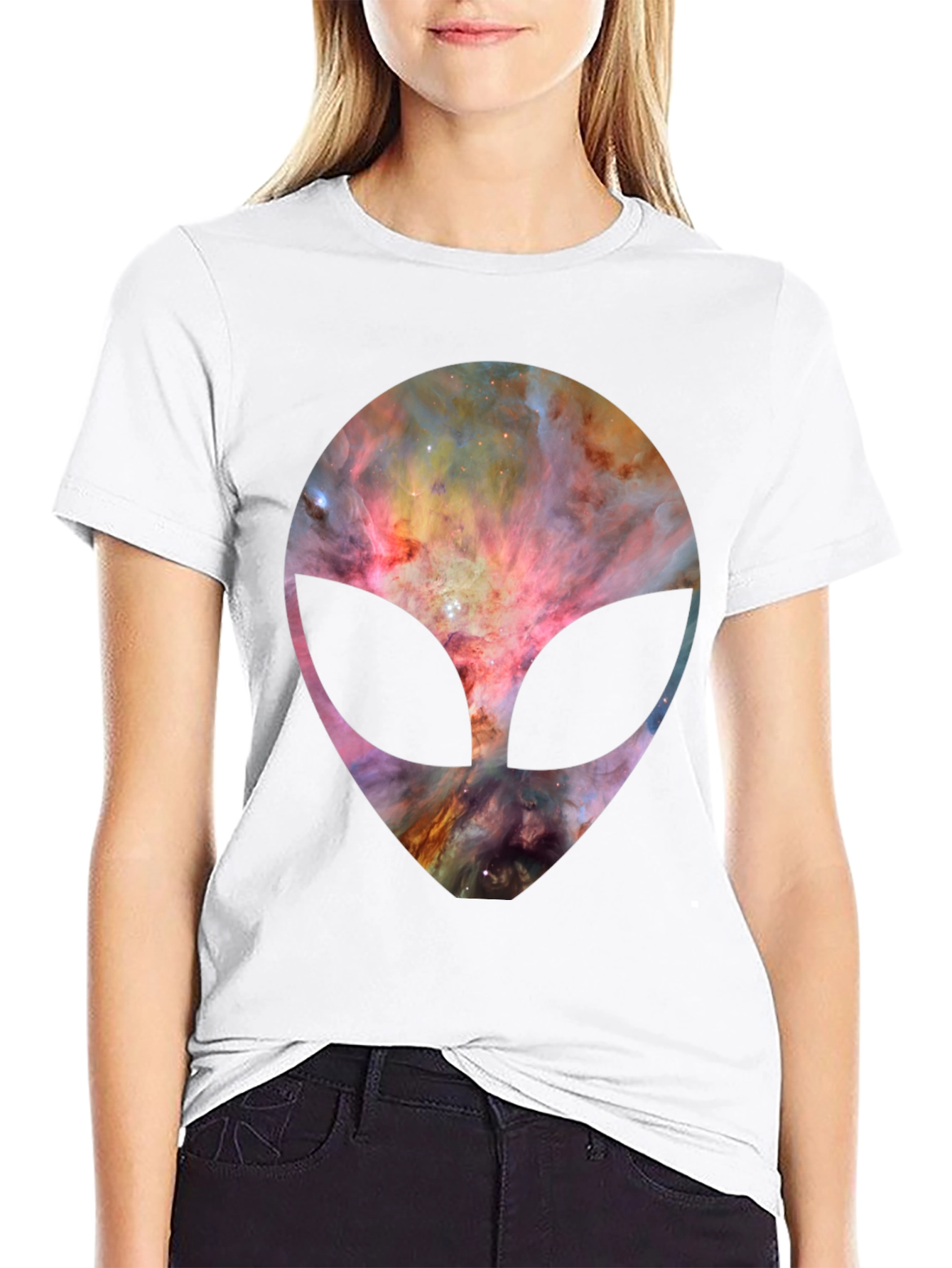 Galaxy Alien Graphic Tee - Black