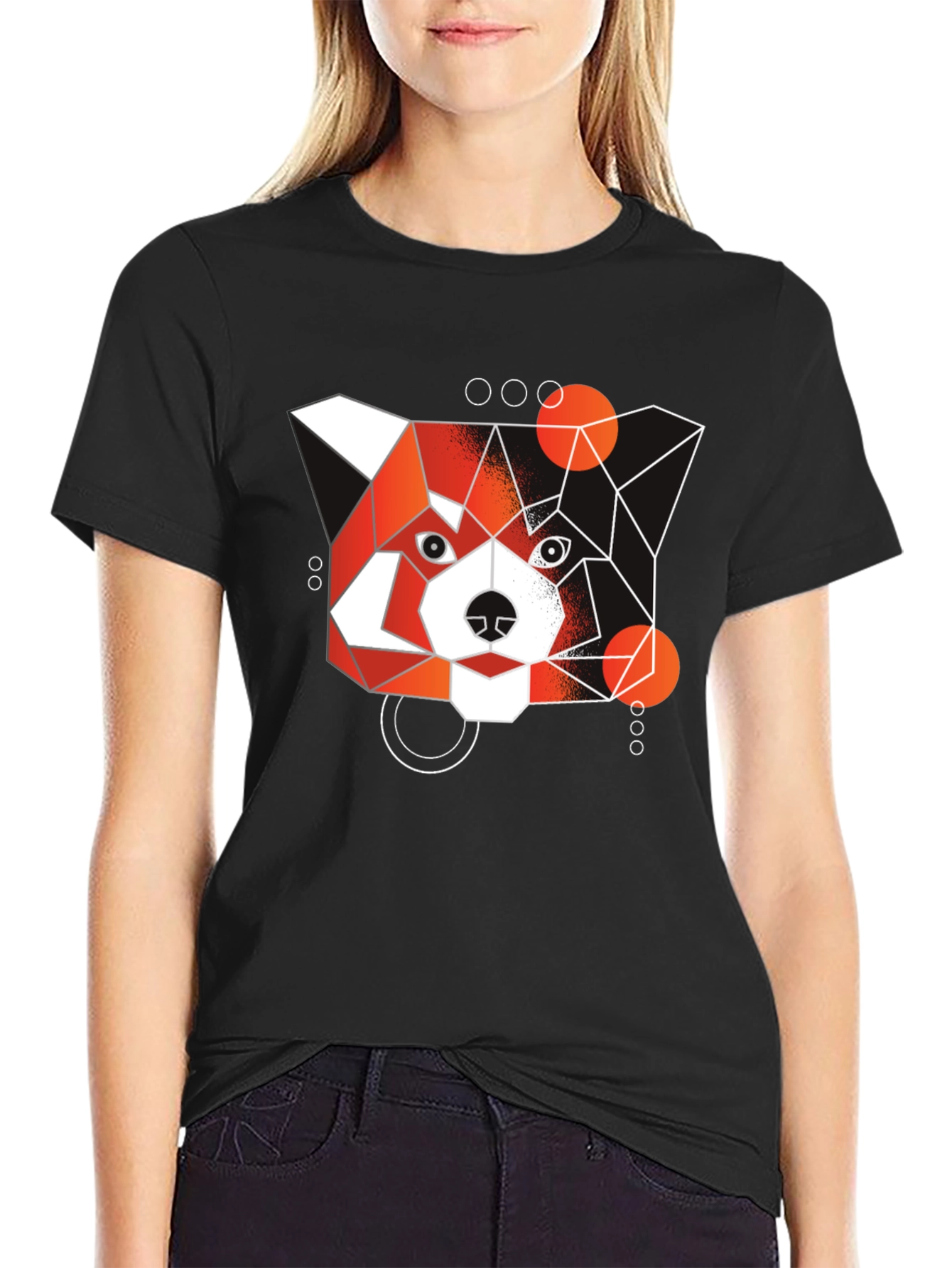 Geometric Red Panda Graphic Tee
