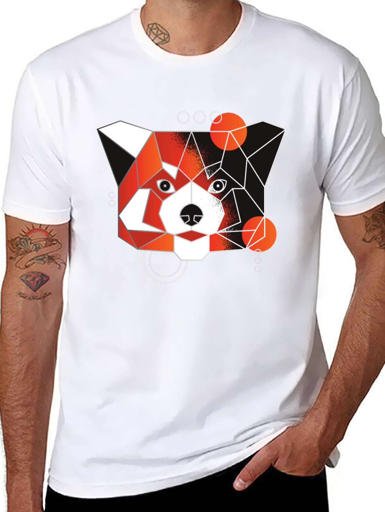 Geometric Red Panda Graphic Tee