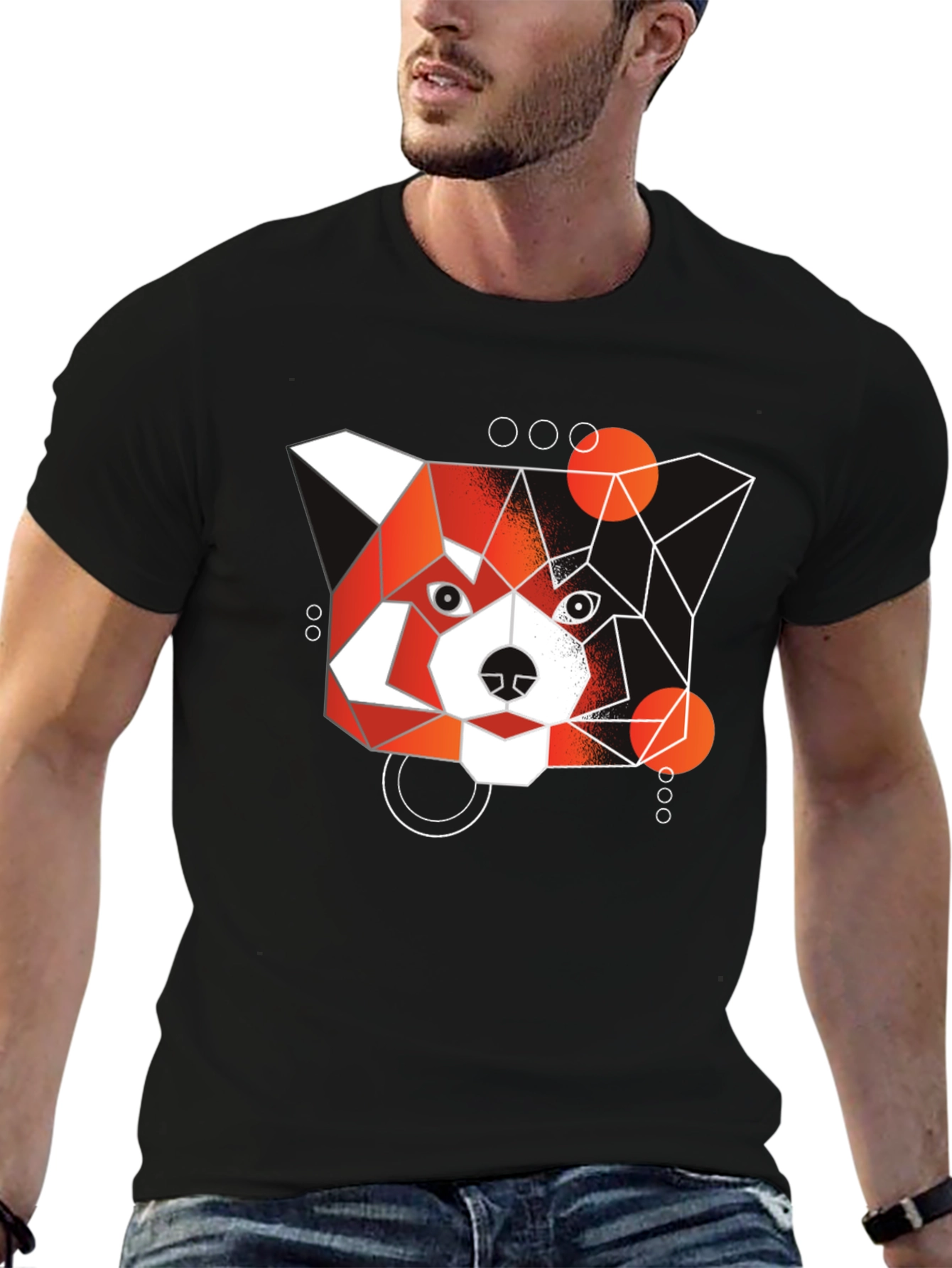 Geometric Red Panda Graphic Tee