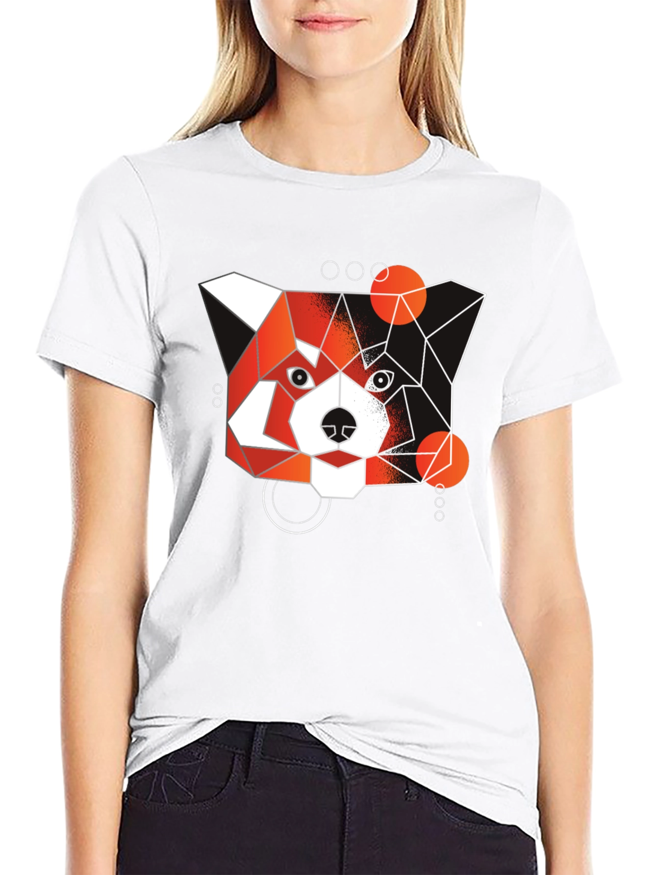 Geometric Red Panda Graphic Tee