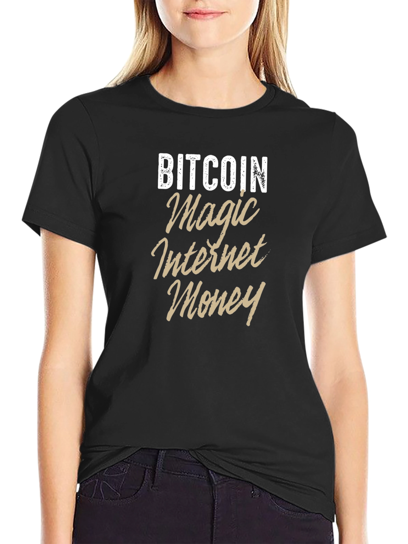 Bitcoin Magic Internet Money Black Tee