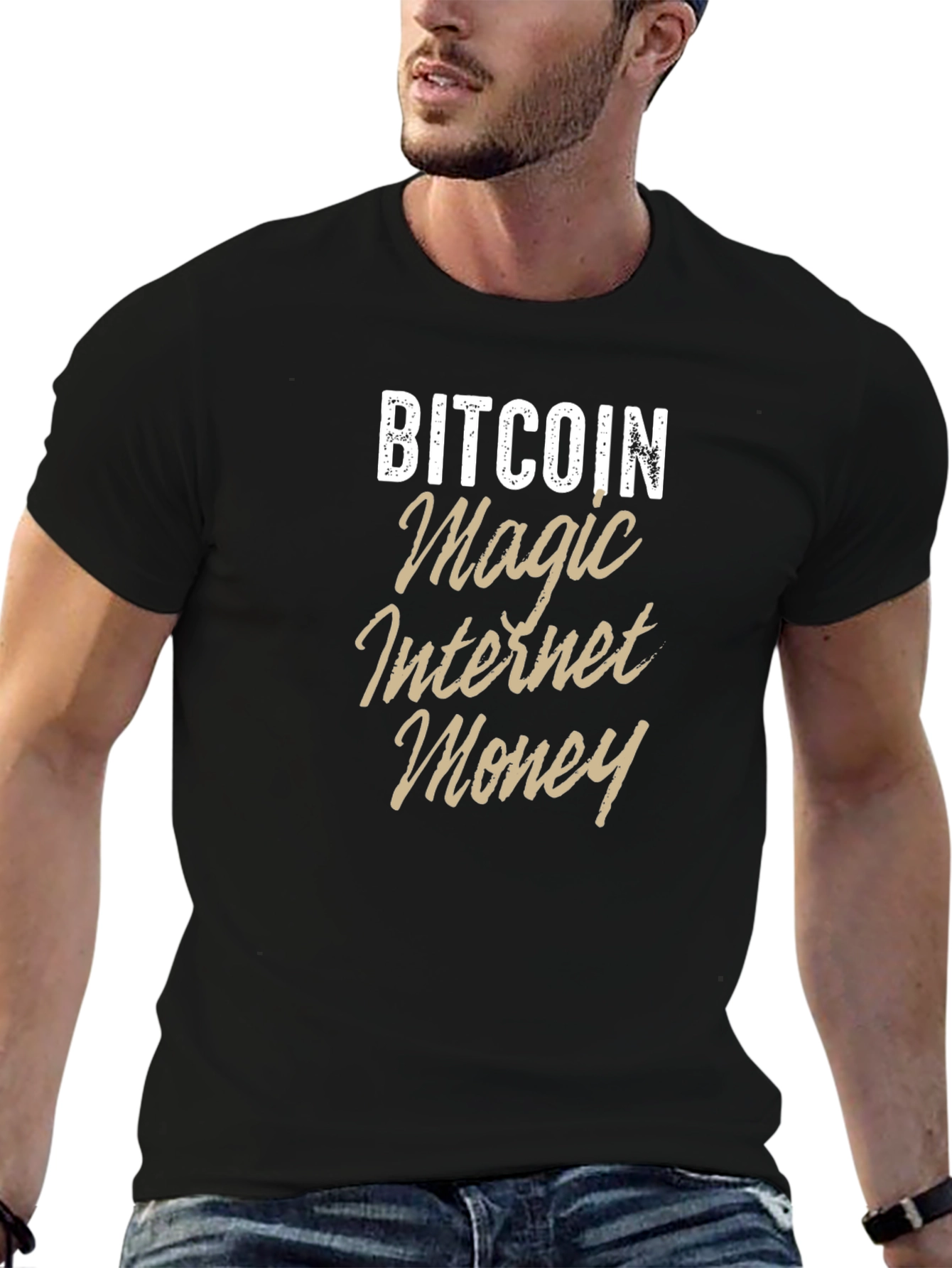 Bitcoin Magic Internet Money Black Tee