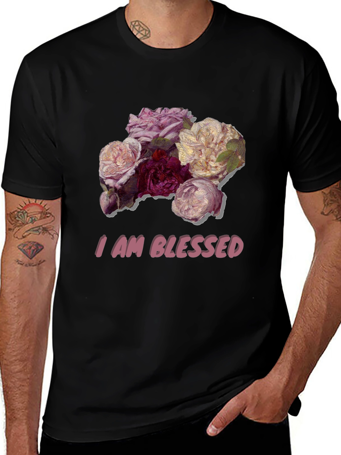 Floral Blessed T-Shirt - Stylish Graphic Tee