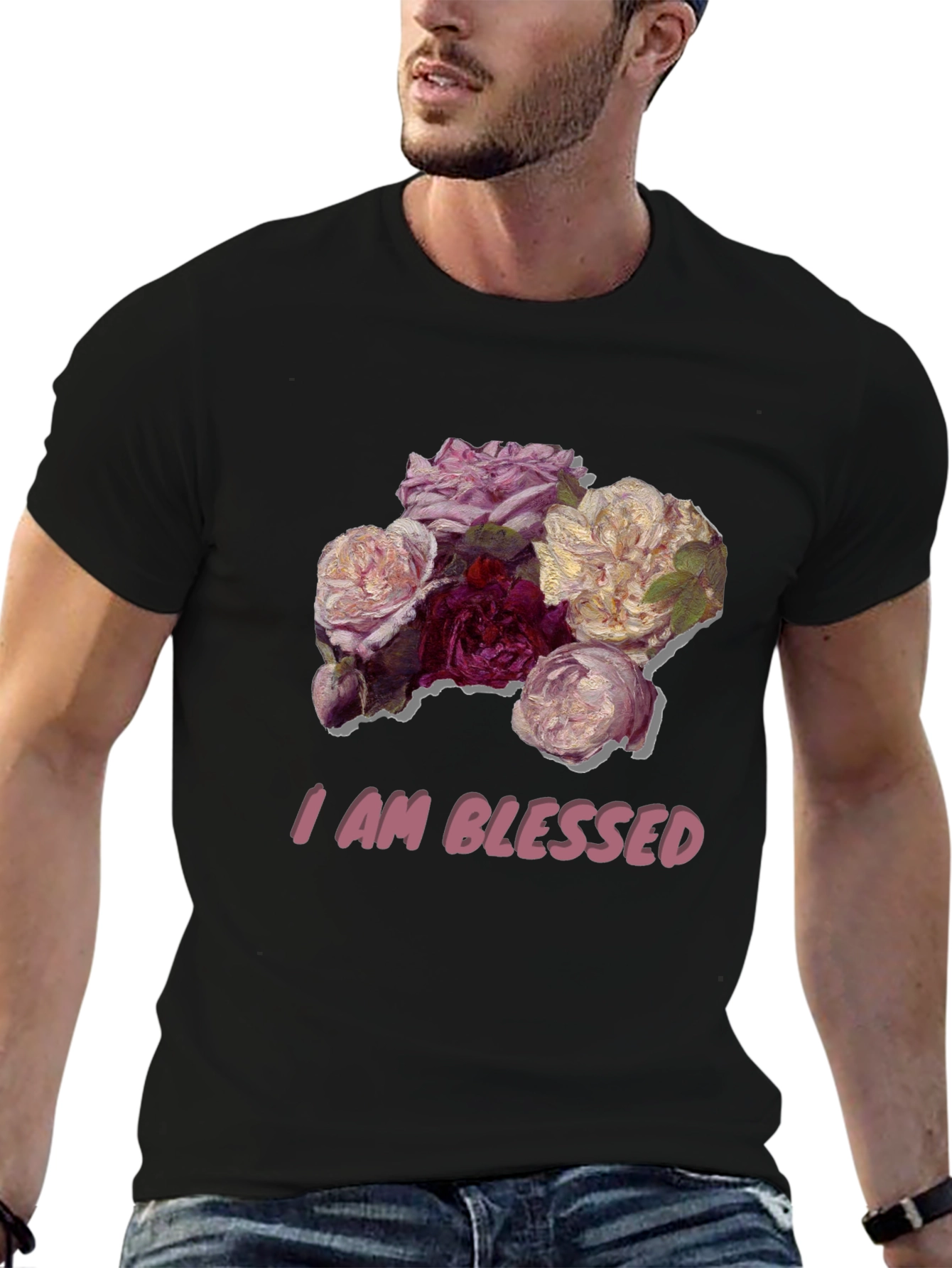 Floral Blessed T-Shirt - Stylish Graphic Tee