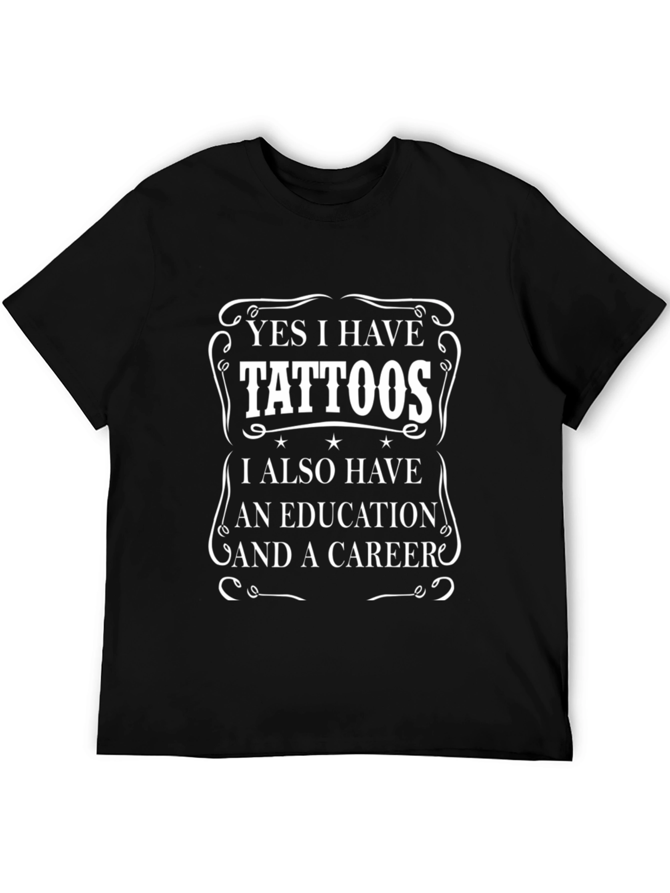 Tattoos Education Career T-Shirt - Black