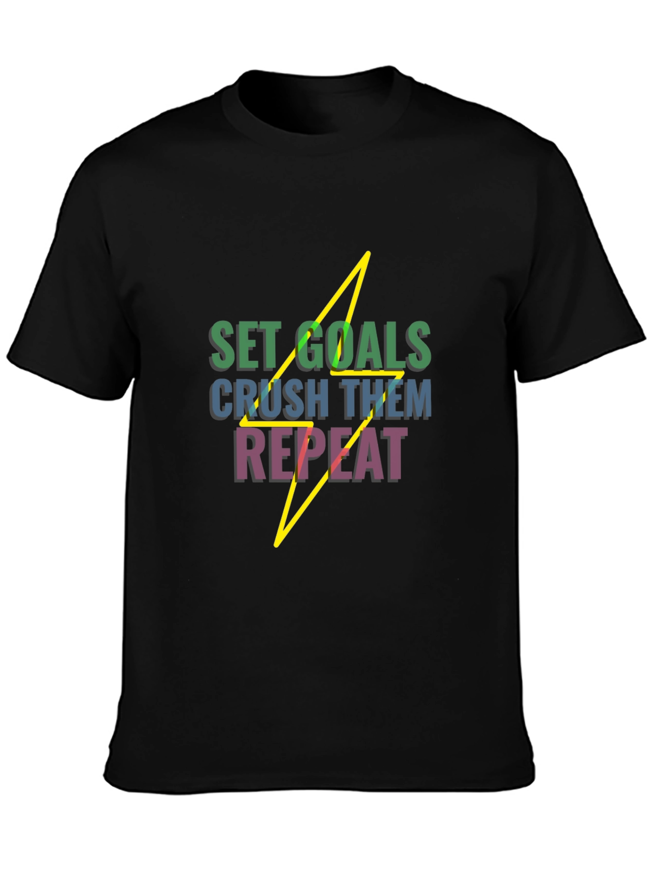 Set Goals Black Graphic Tee