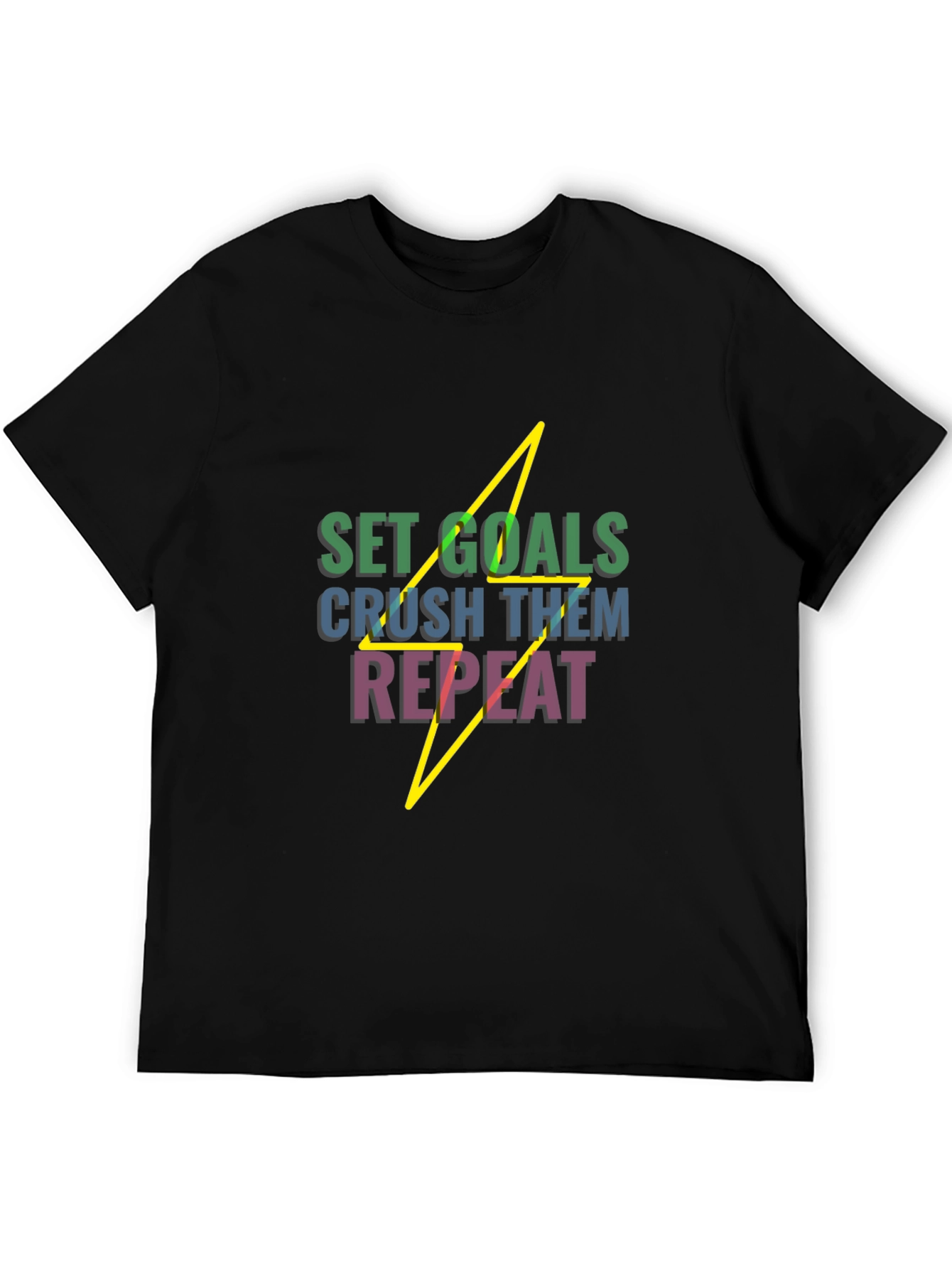 Set Goals Black Graphic Tee
