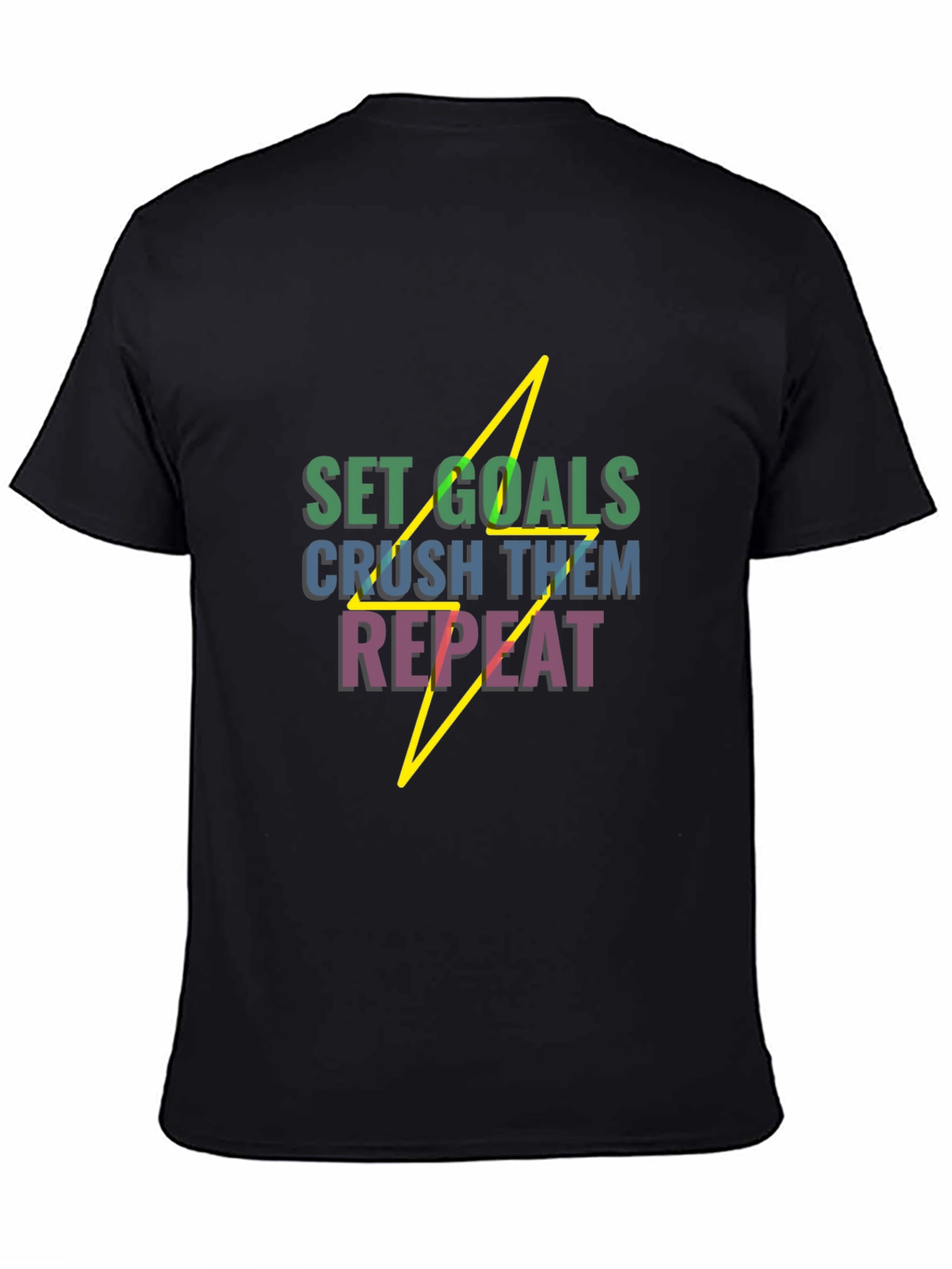 Set Goals Black Graphic Tee